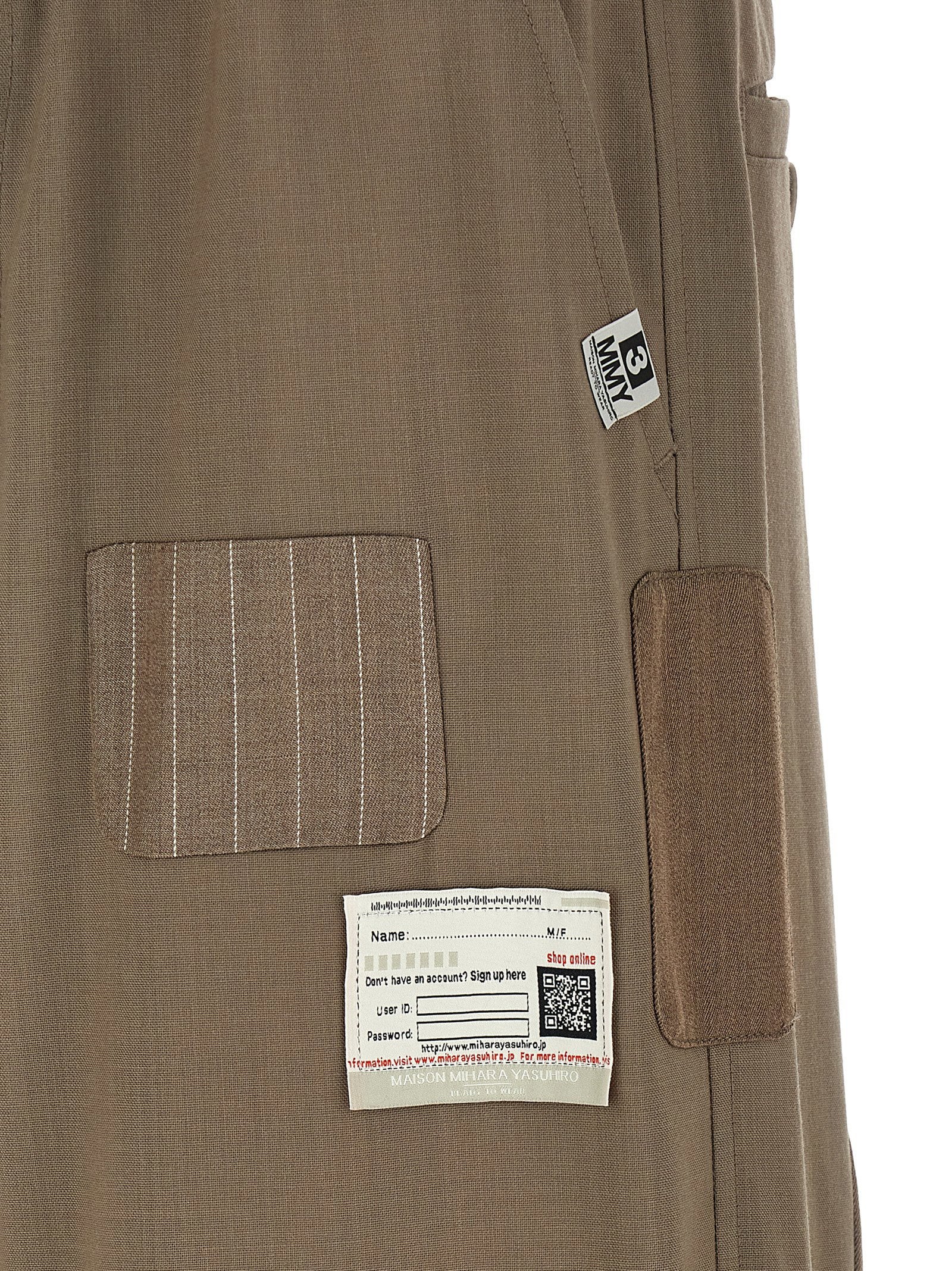 Maison Mihara Yasuhiro Repaired Wool Patchwork Pants Beige Trousers Maison Mihara Yasuhiro