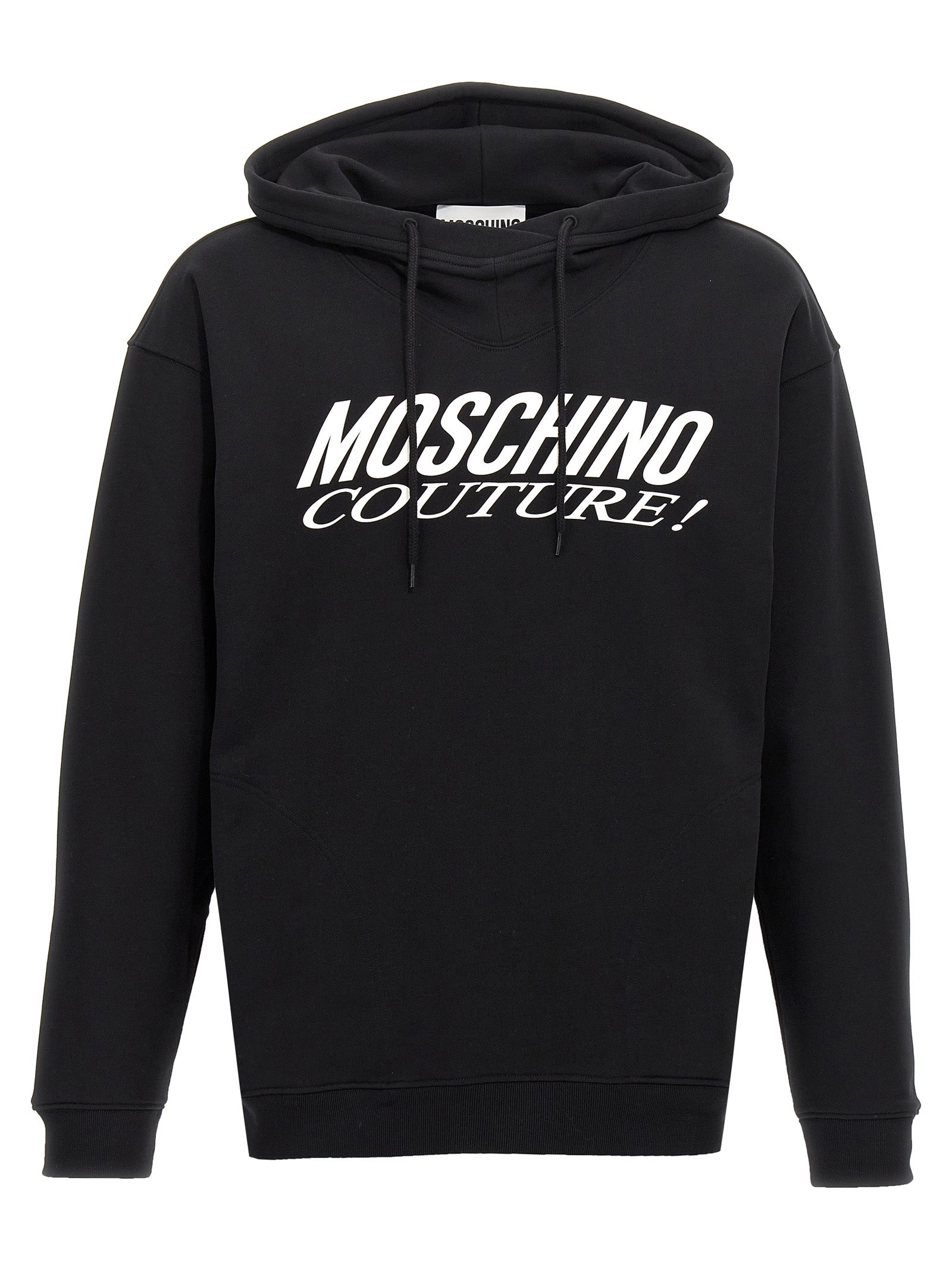 Moschino Logo Print Hoodie Zwart