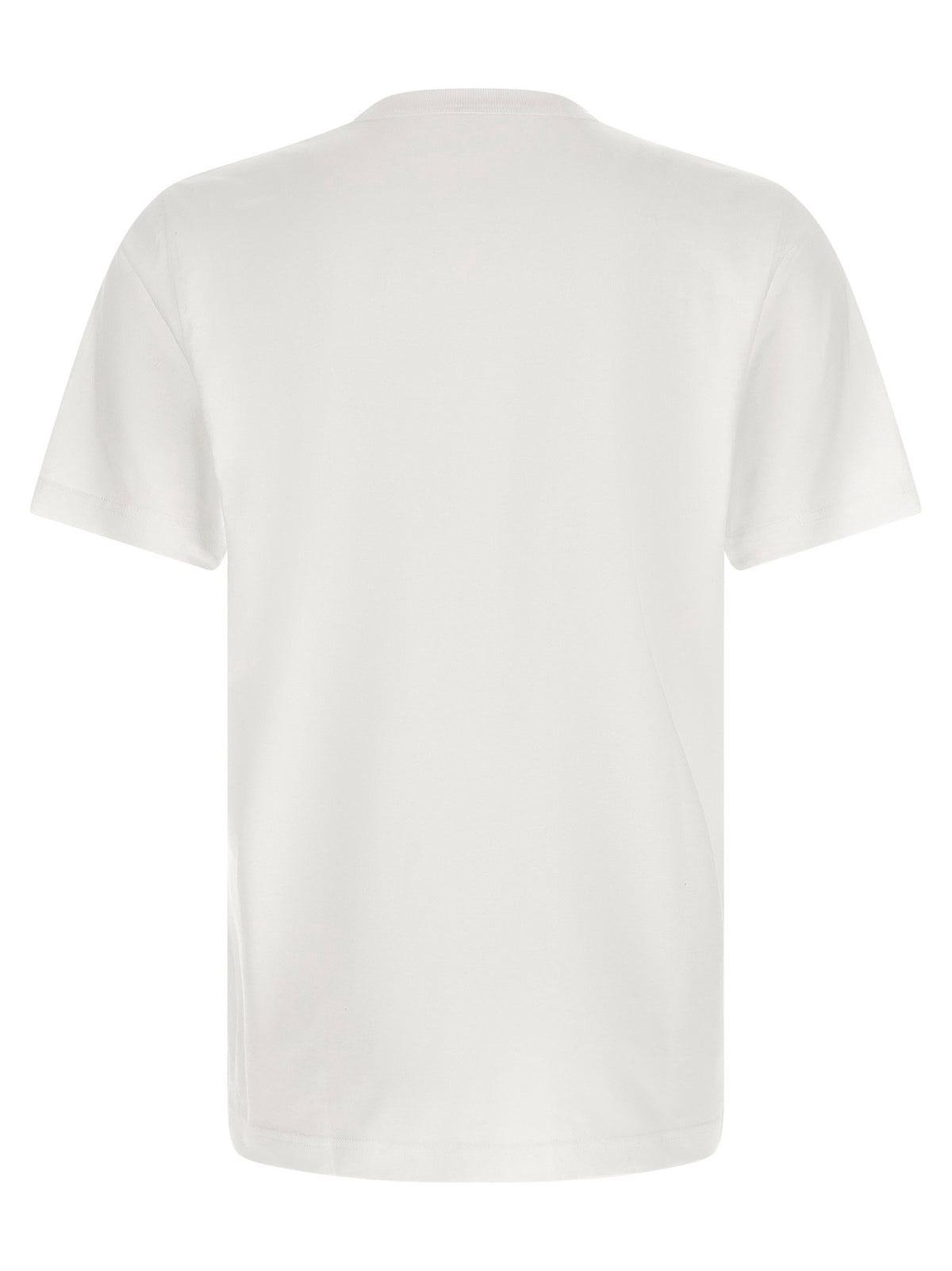 Achterzijde van het witte T-shirt, volledig egaal