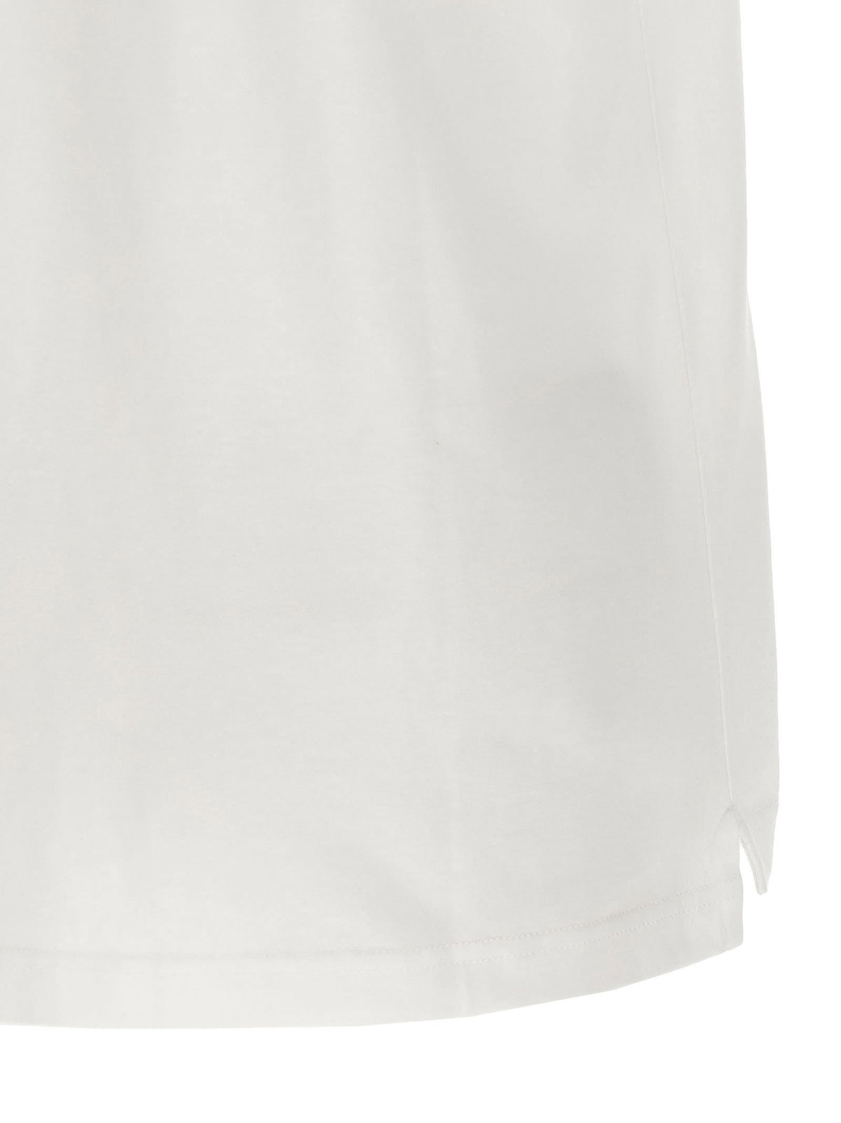 Close-up van de witte katoenen jersey en de zoom