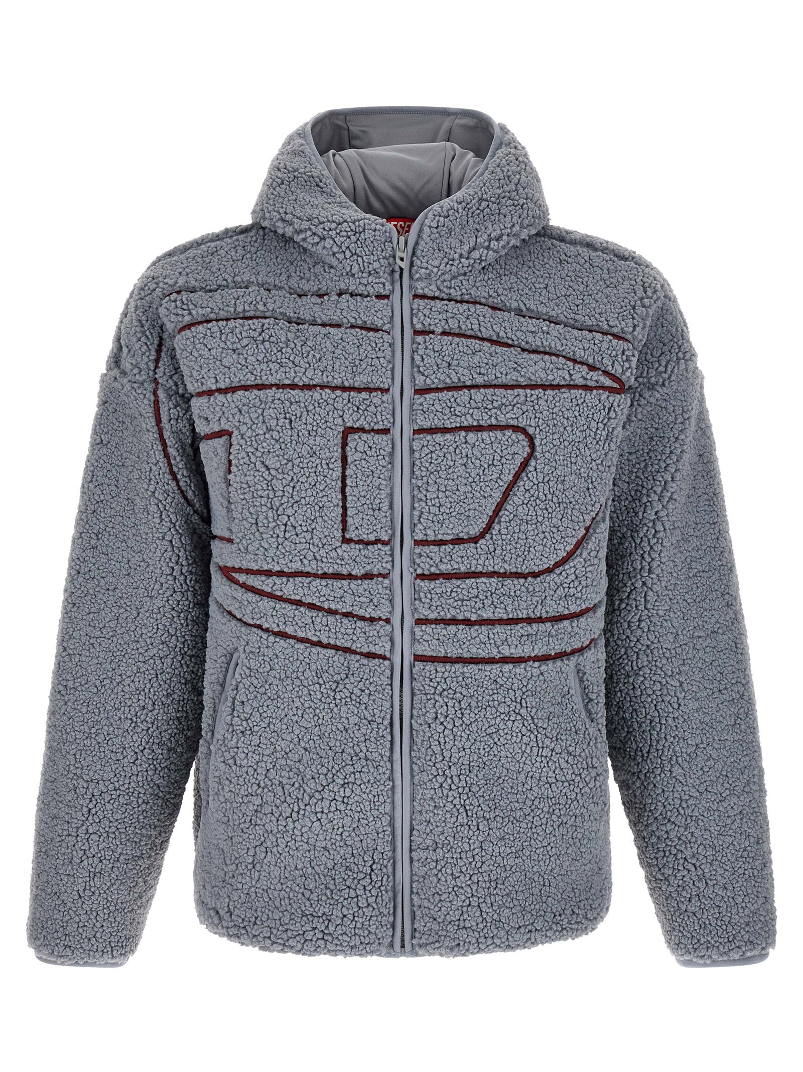 Diesel Teddy S-ZAT Hoodie Grijs Topwear Diesel