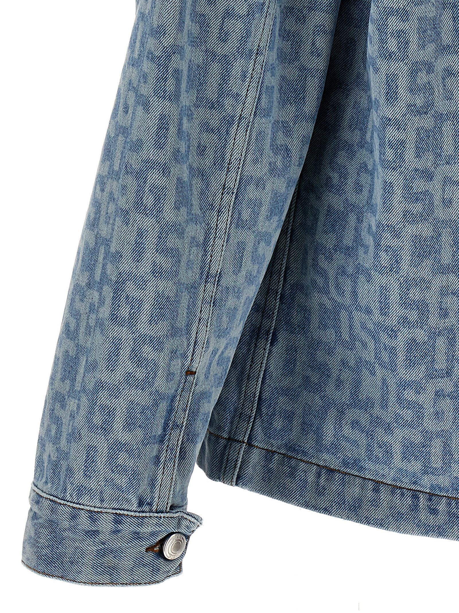 GCDS Monogram Denim Jacket Light Blue-thumbmail-4