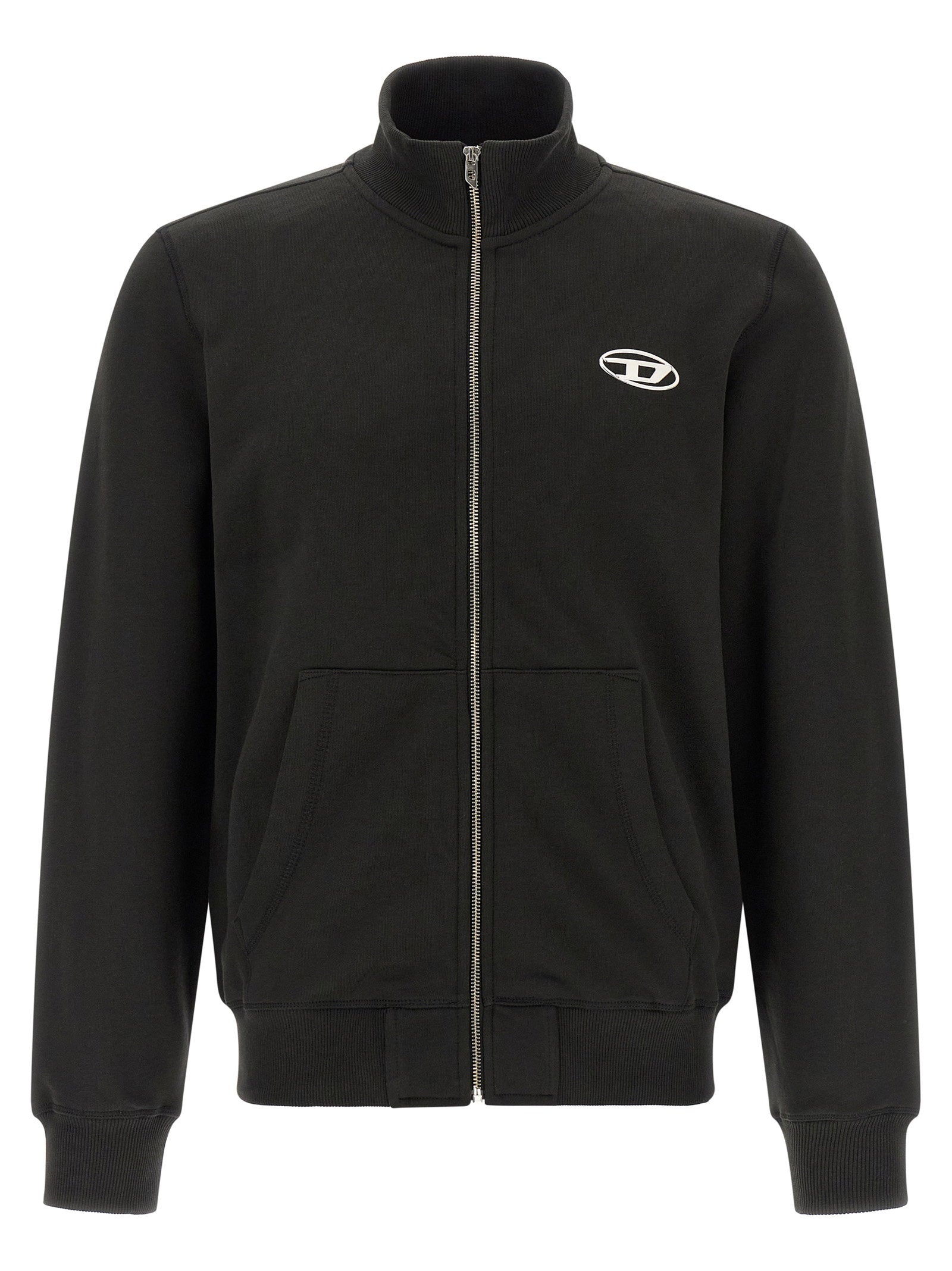 Diesel S-Ginn-Zip-Iod Sweatvest Zwart Sweatvesten Diesel