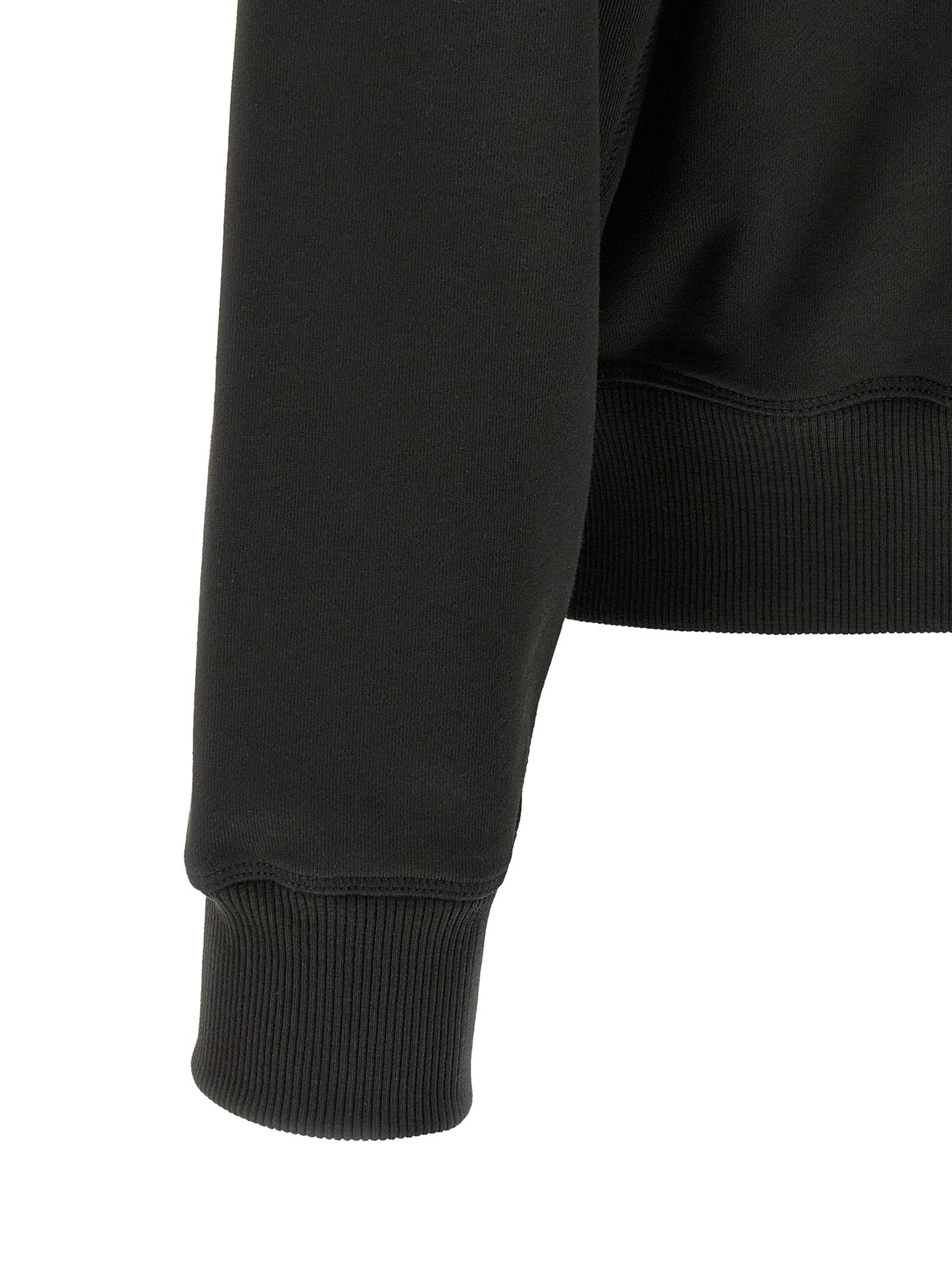 Diesel S-Ginn-Zip-Iod sweatvest detail van zilverkleurig Oval D-logo