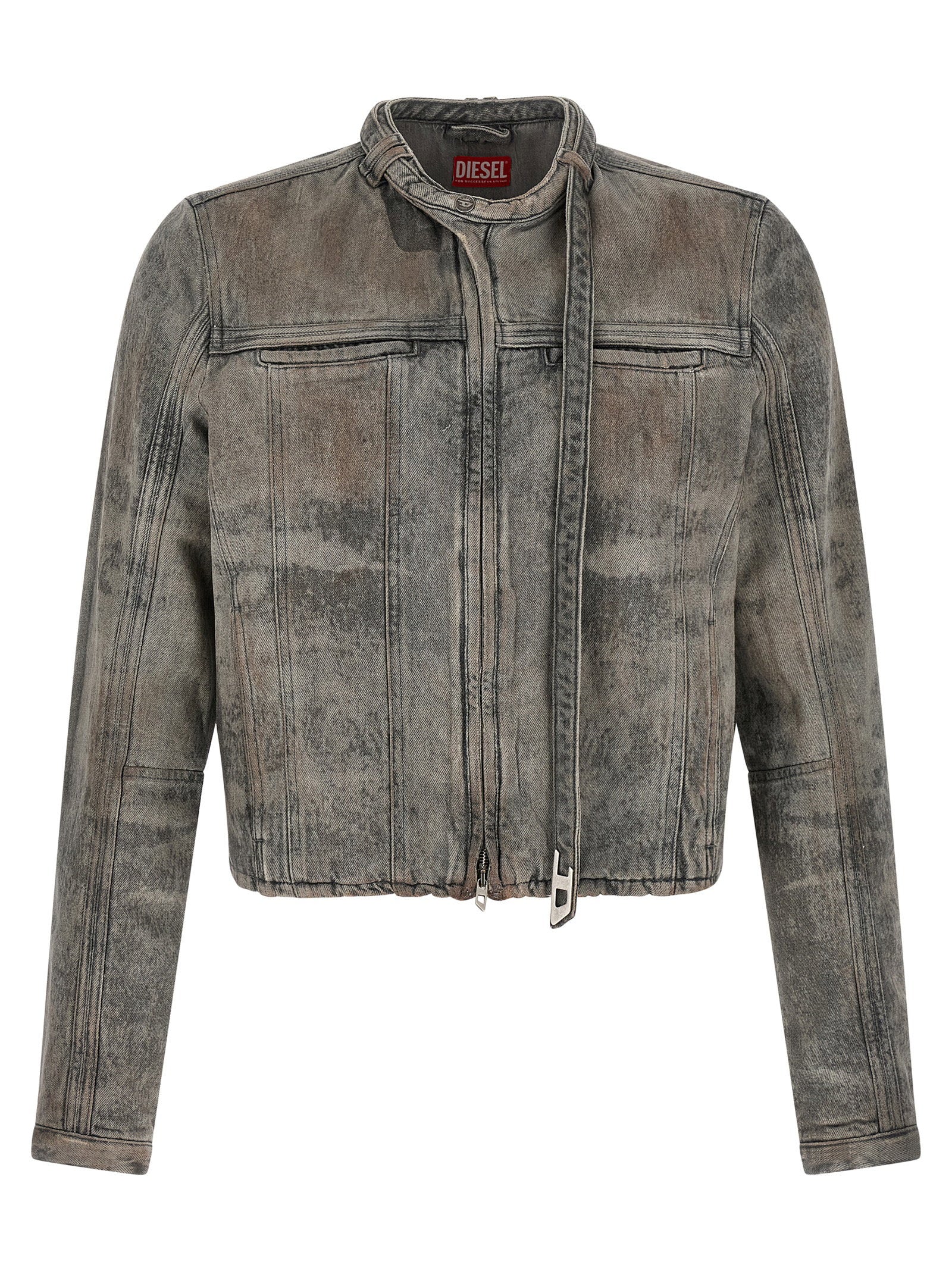 Diesel D-Vulmar-FSI Jacket vooraanzicht verweerd denim patina