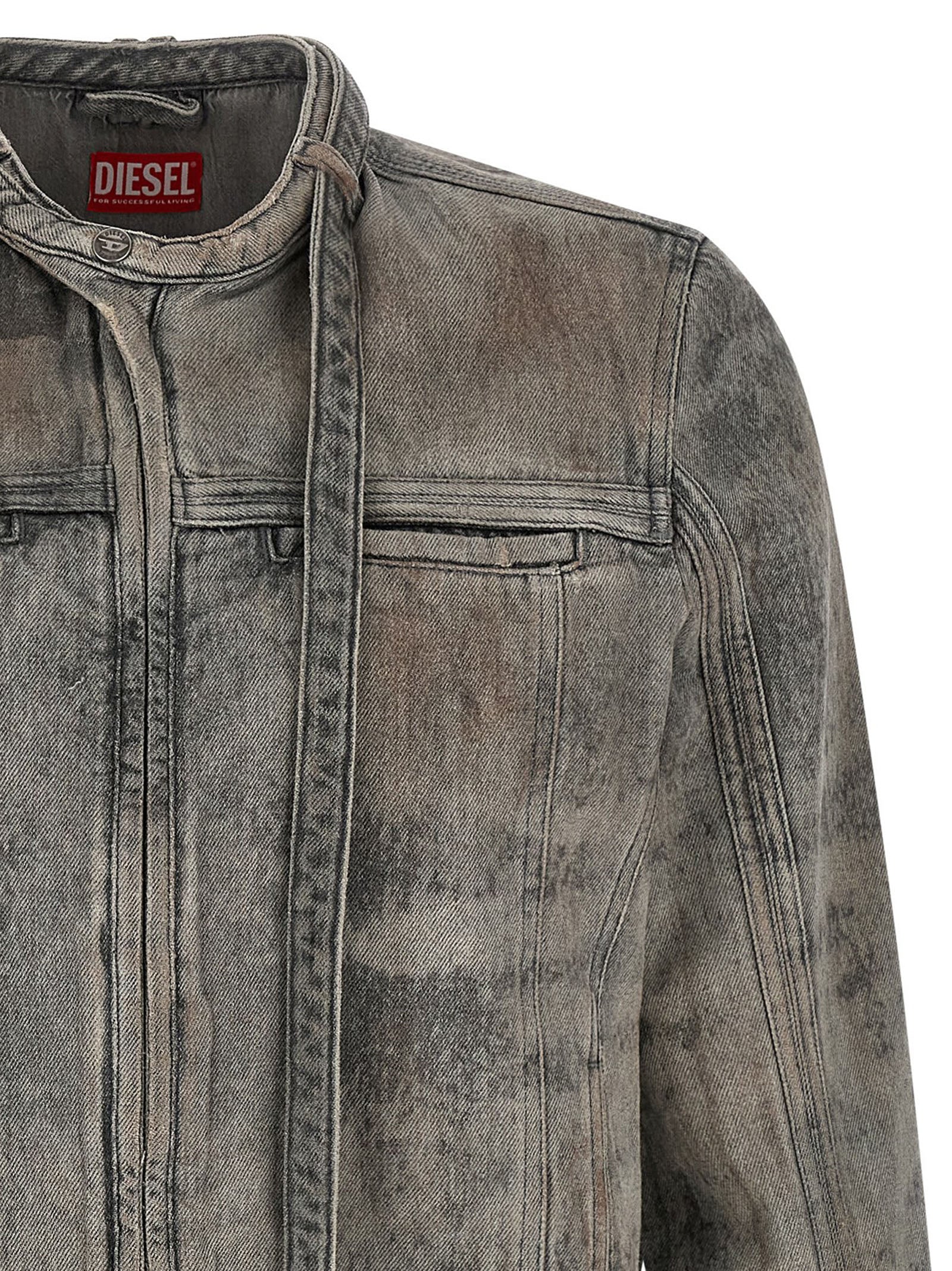 Kraag en nekband detail Diesel D-Vulmar-FSI Jacket