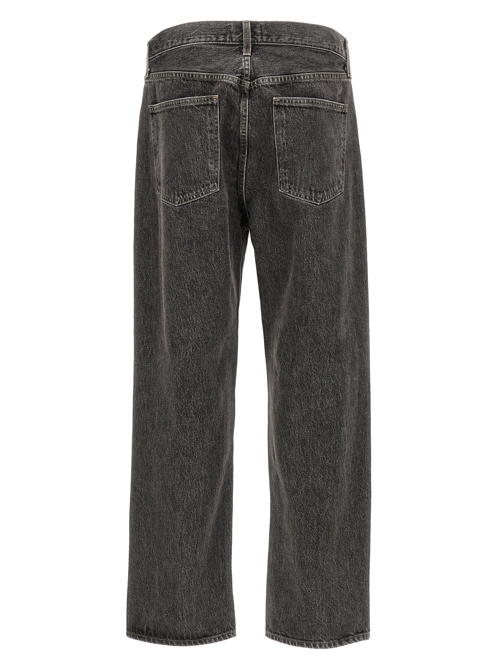 Agolde 90s Mid Waist Straight Jeans Washed Black