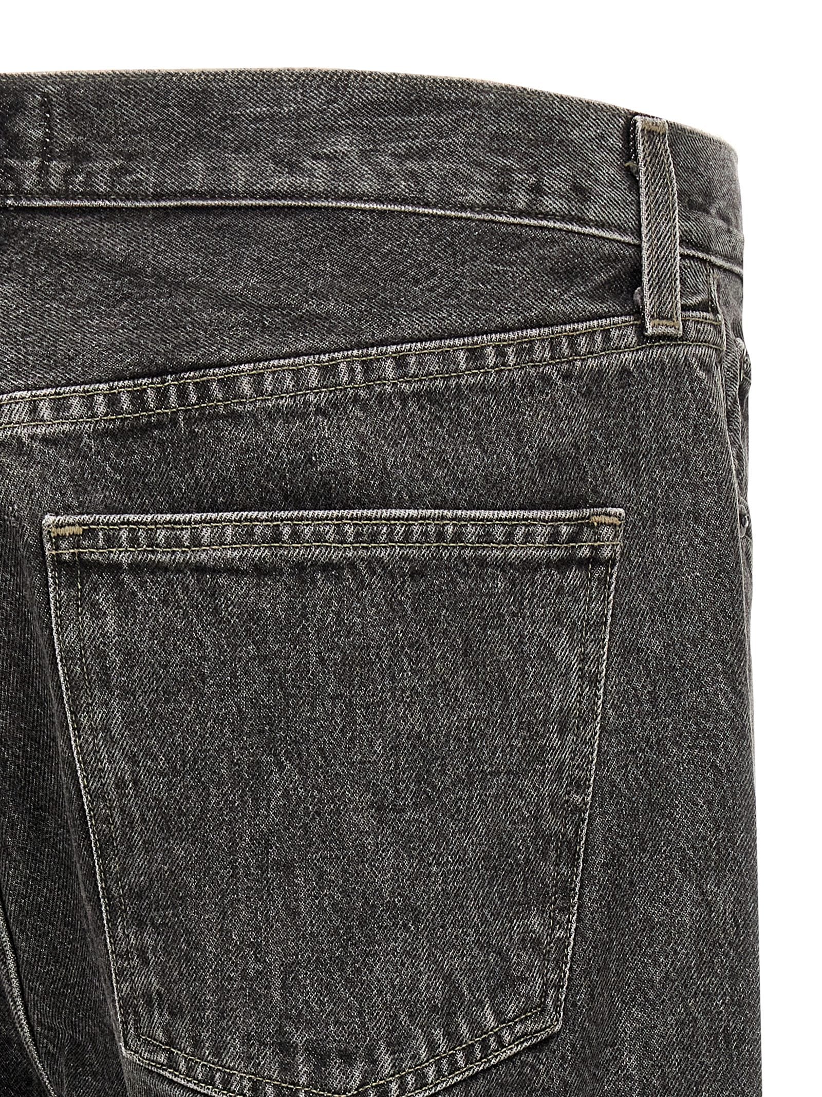 Agolde 90's jeans in donkergrijze wassing, achteraanzicht