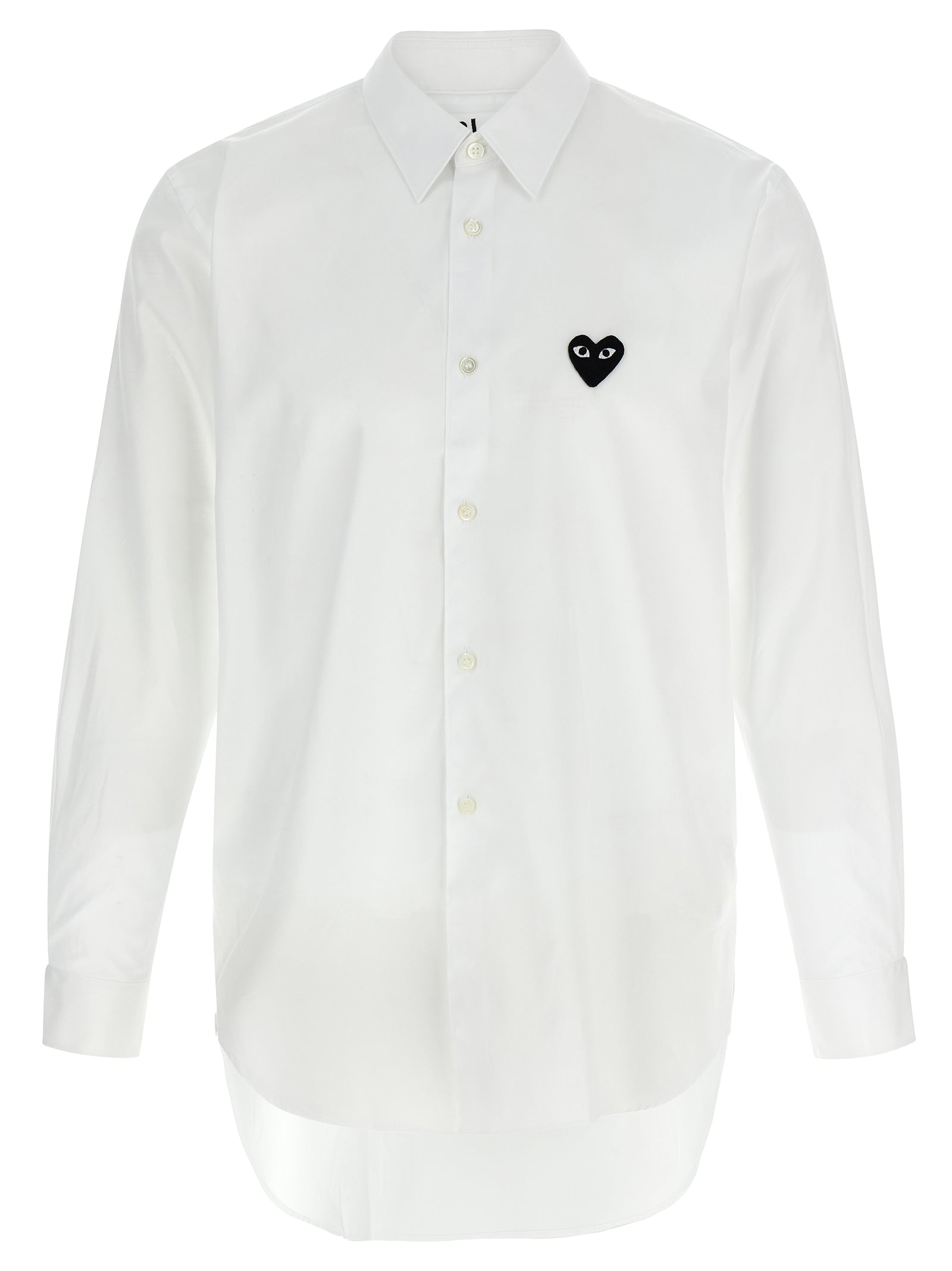 Comme des Garçons PLAY Black Heart Patch Shirt White