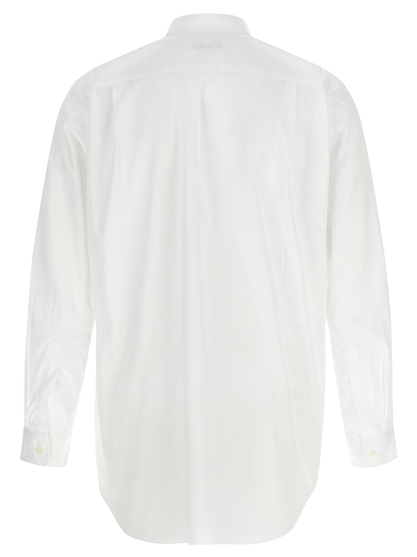 Comme des Garçons PLAY Black Heart Patch Overhemd Wit Shirts Comme Des Garçons Play