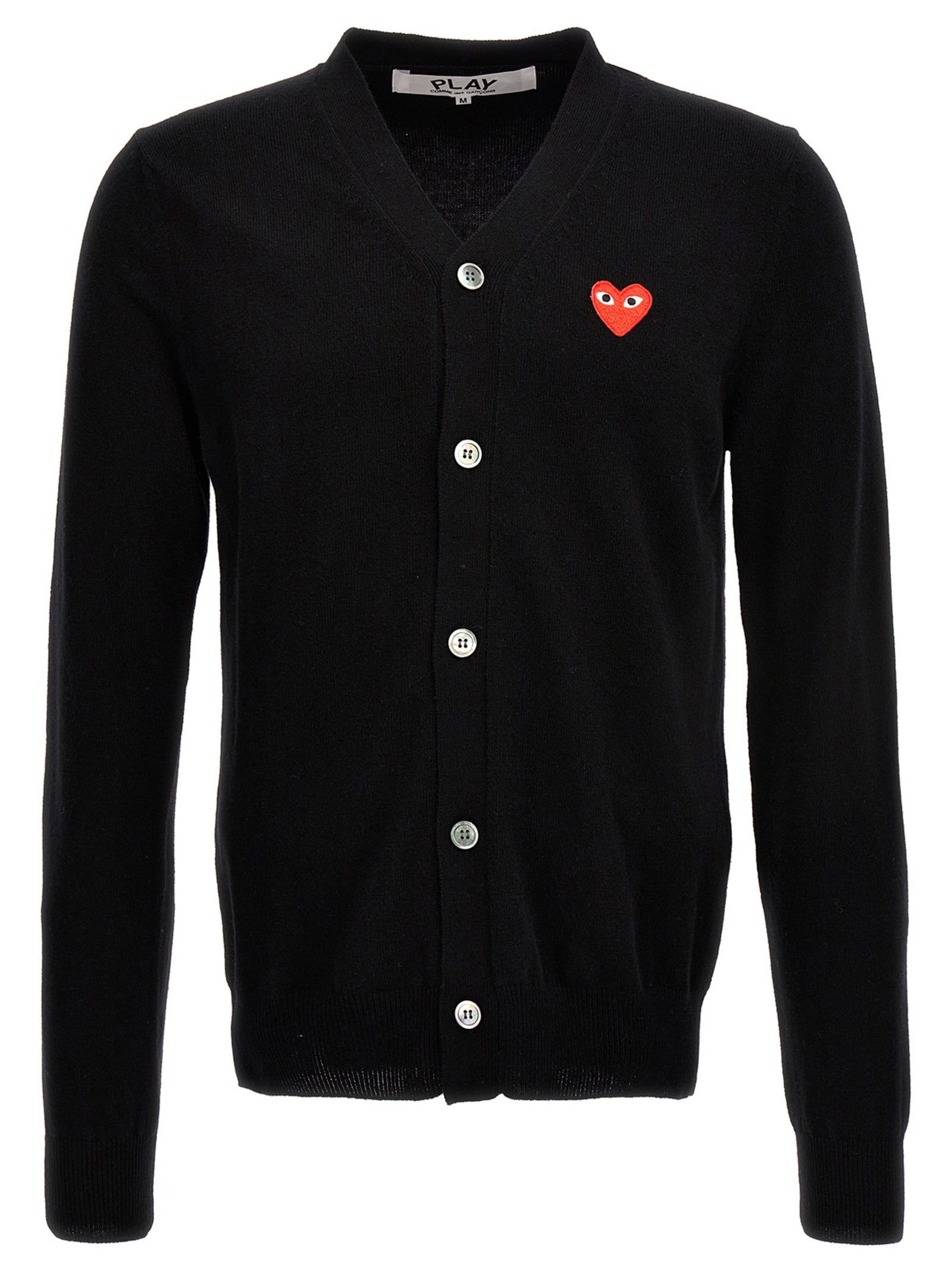 Comme des Garçons PLAY Black Heart Cardigan Black