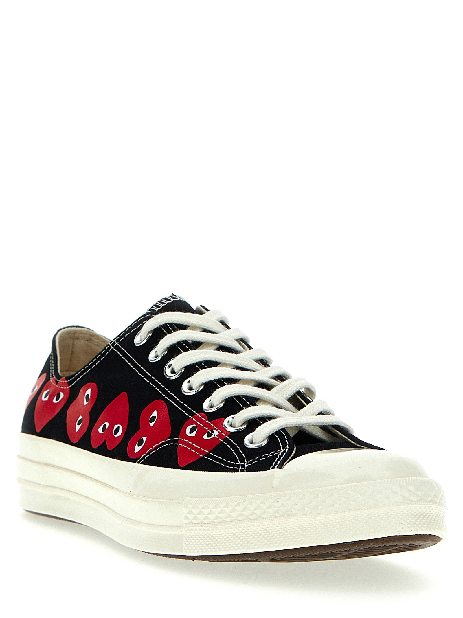 CDG Play Converse Chuck 70 zwarte canvas sneaker vooraanzicht