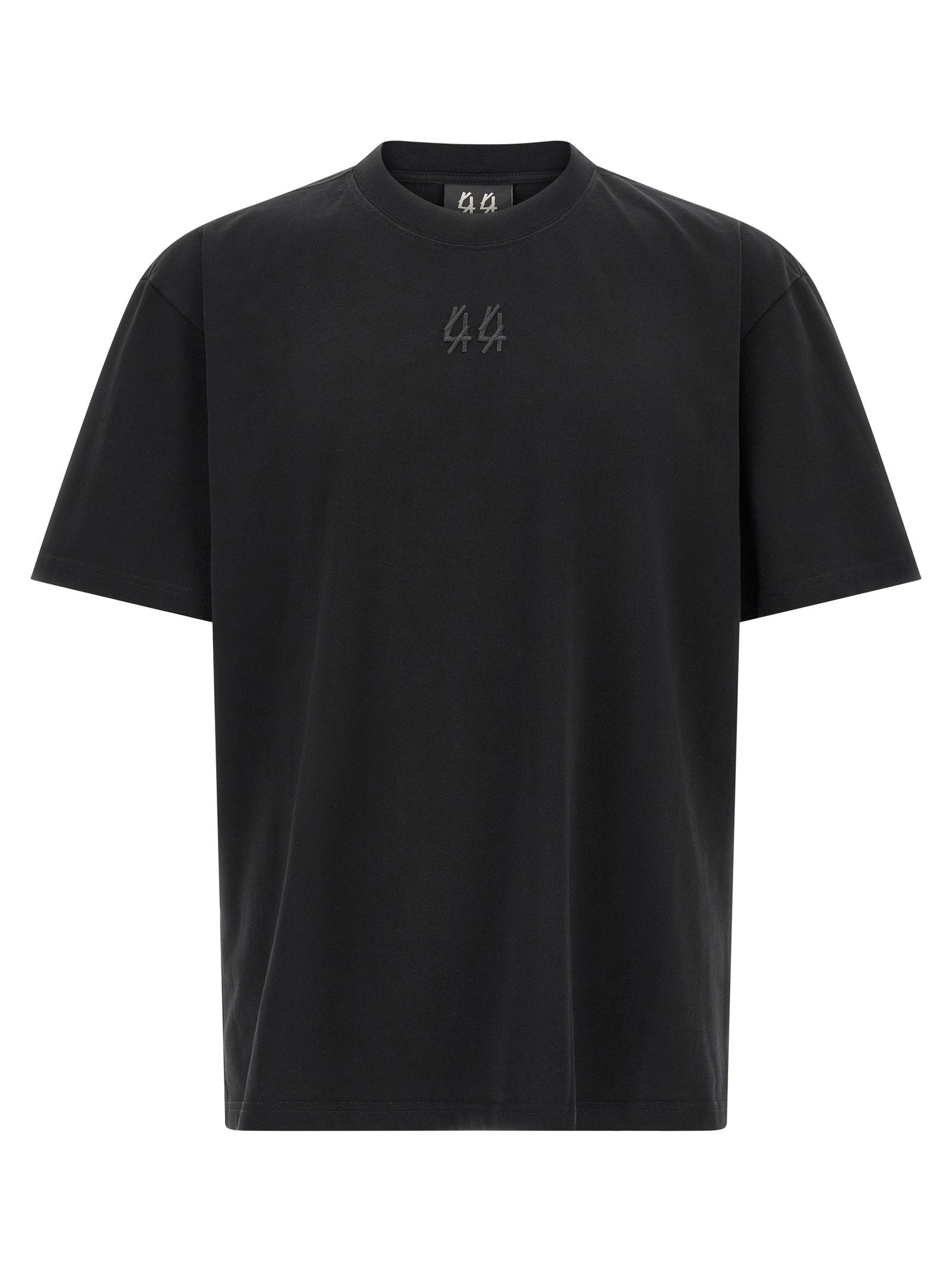 44 Label Group New J44 Tee Katoenen T-shirt met Logo Zwart Topwear 44 Label