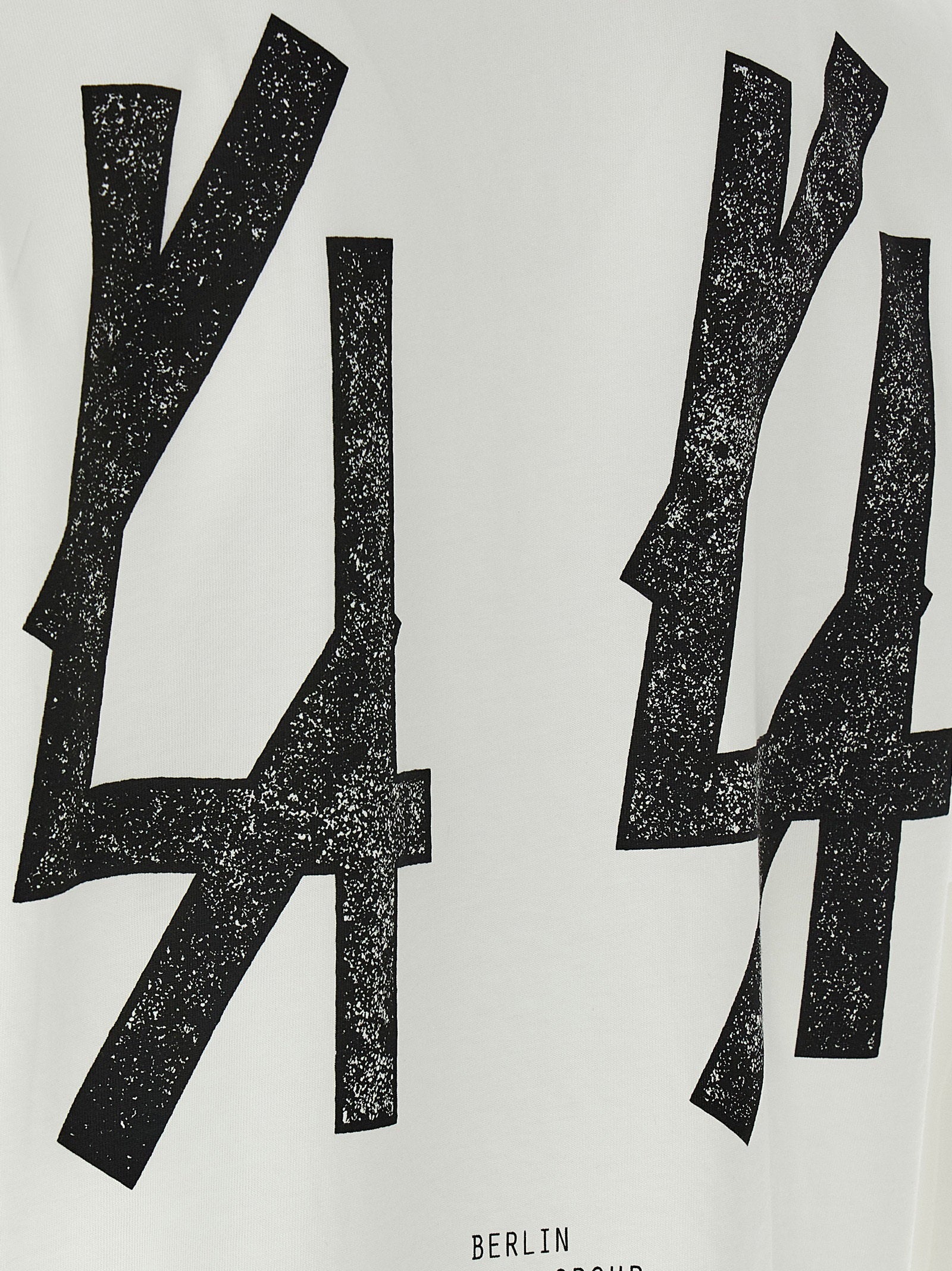 44 Label Group Blacklisted Print Katoenen T-shirt Wit Zwart Topwear 44 Label