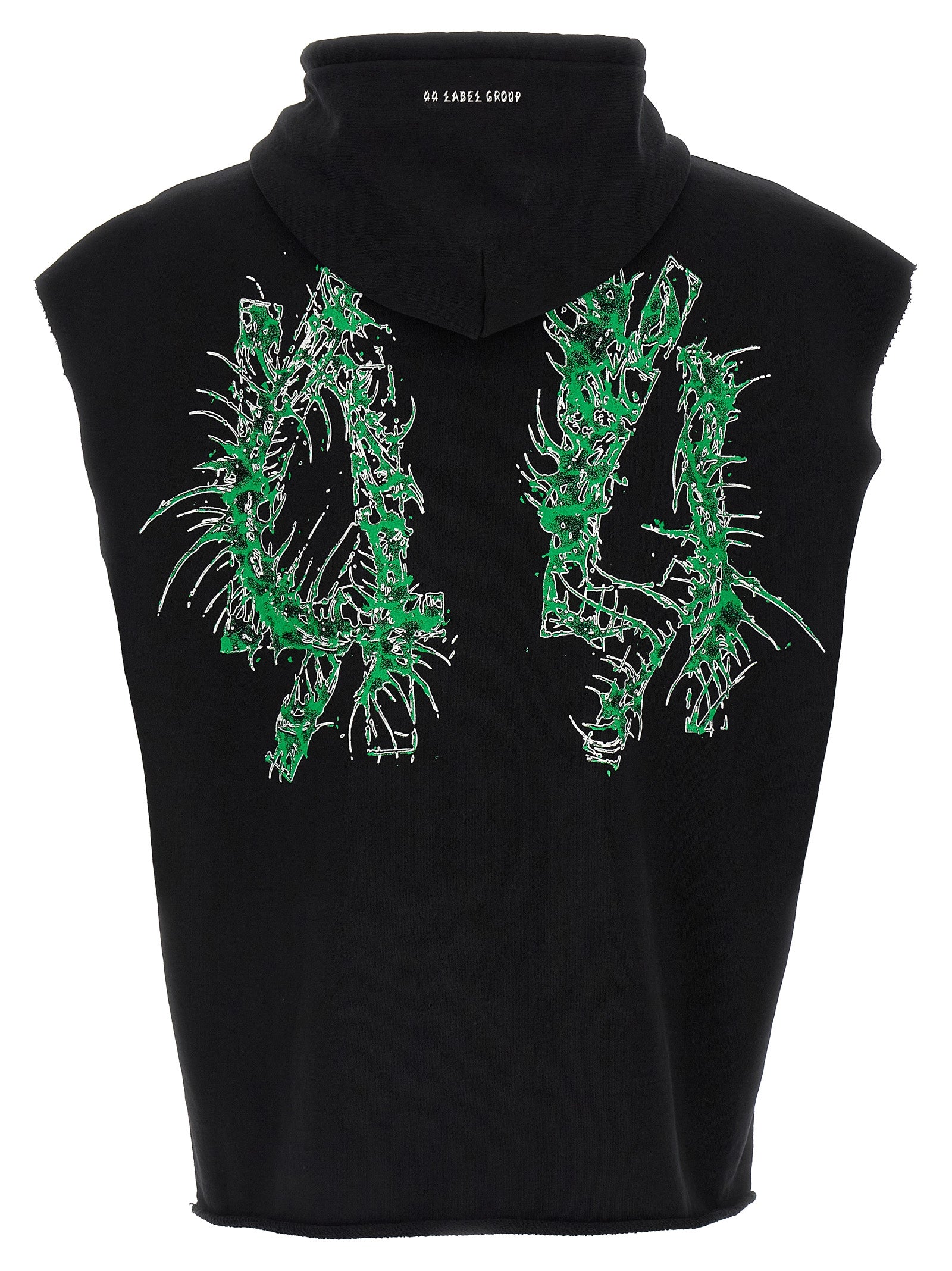 44 Label Centipede Kangaroo Trompe l'oeil Pocket Hoodie Sleeveless