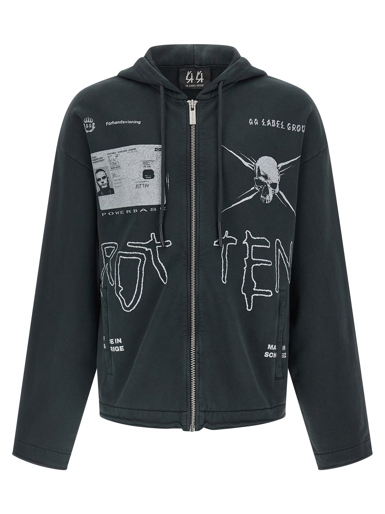 44 Label Commission Gauze Cotton Zip Hoodie