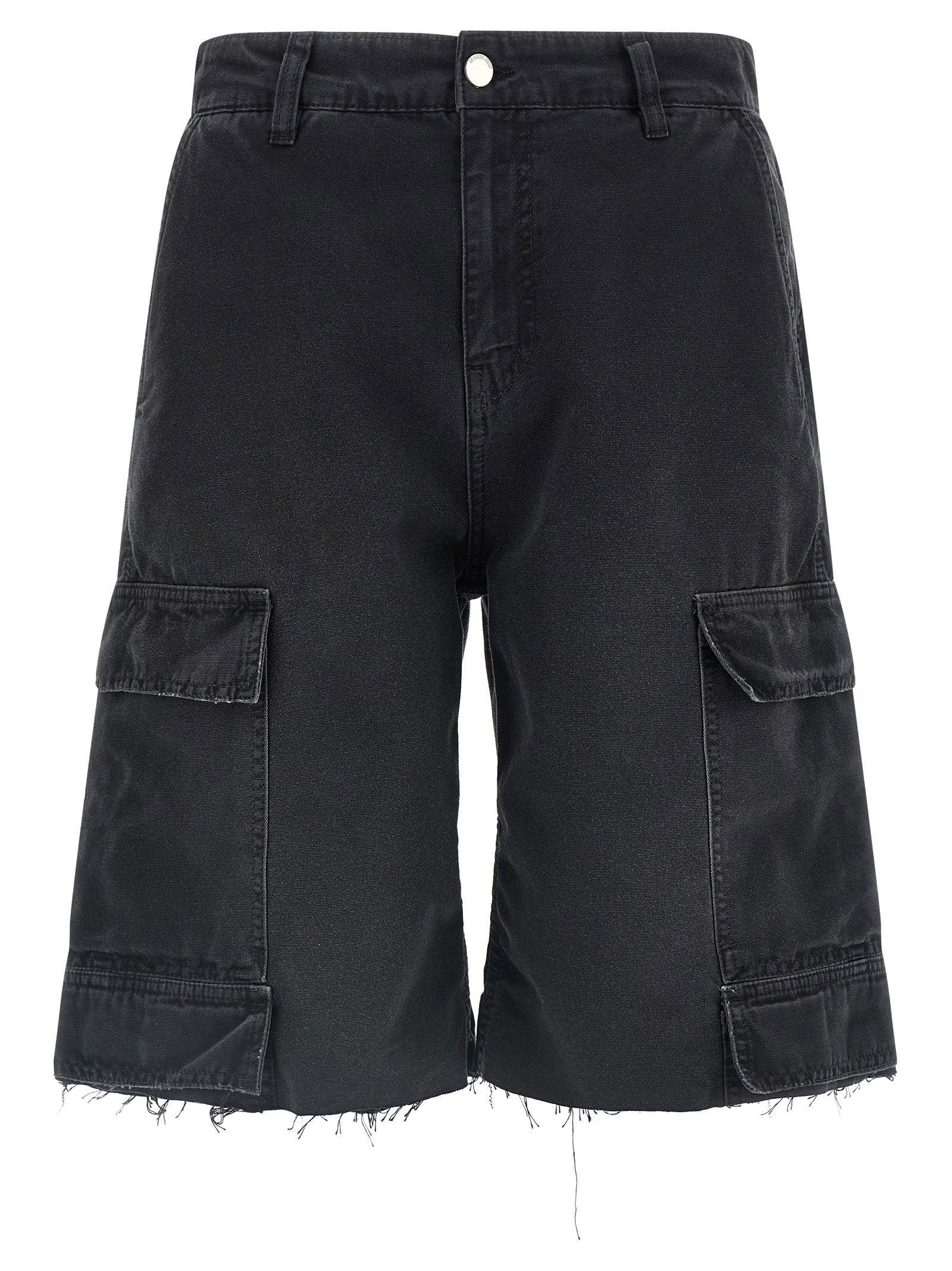 44 Label Group Raw Cargo bermuda short in zwart, vooraanzicht