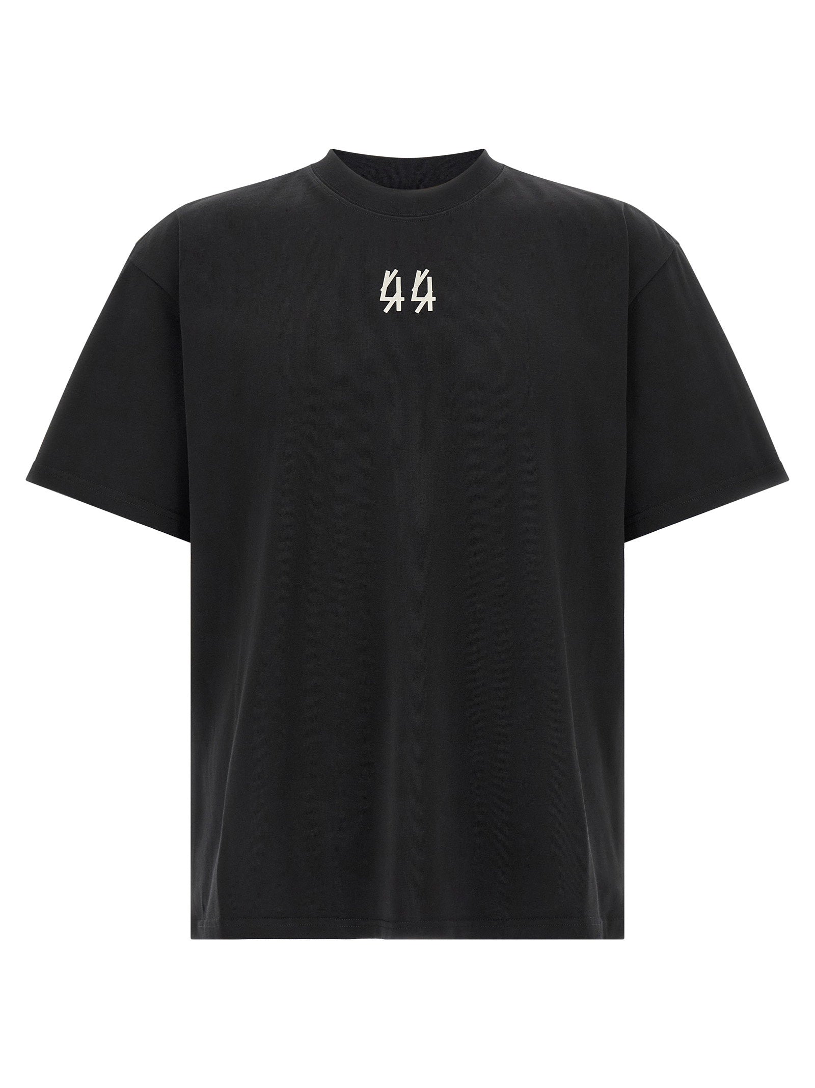 44 Label Group Sold Out Tee in zwart, vooraanzicht met 44-logo op de borst