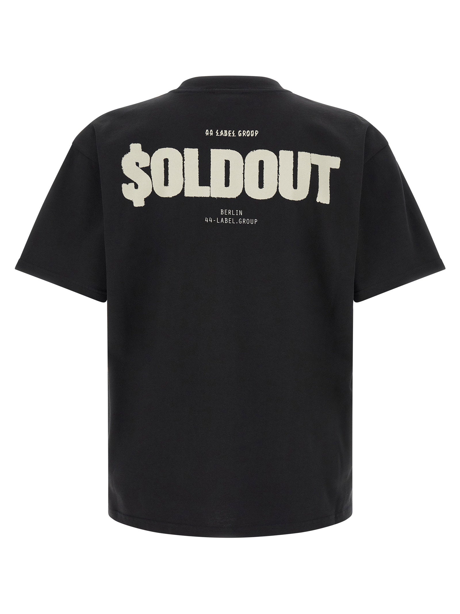 44 Label Group Sold Out Tee in zwart, achteraanzicht zonder print