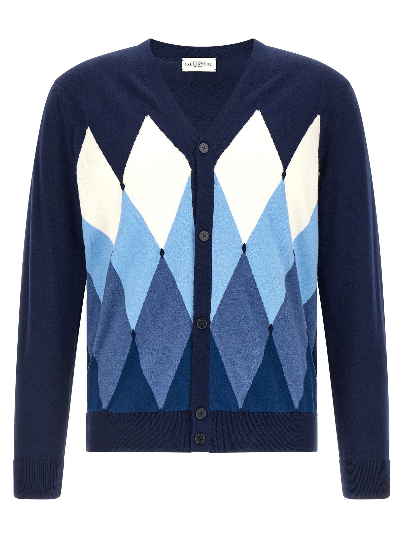 Ballantyne Argyle Vest Blauw Topwear Ballantyne