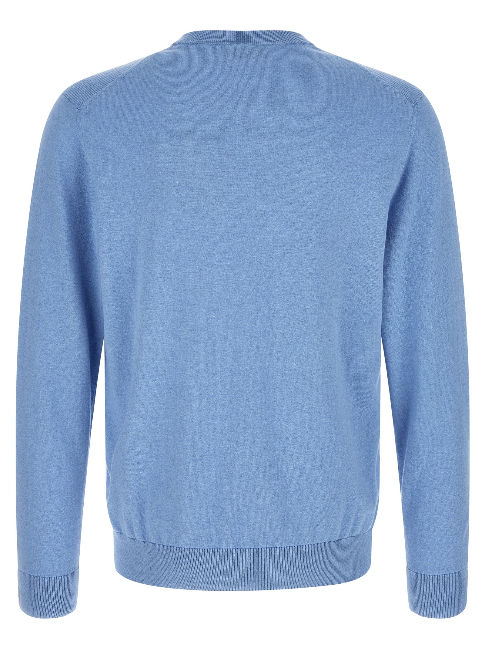 Ballantyne Argyle Cashmere Crewneck Sweater Blue Knitwear Ballantyne