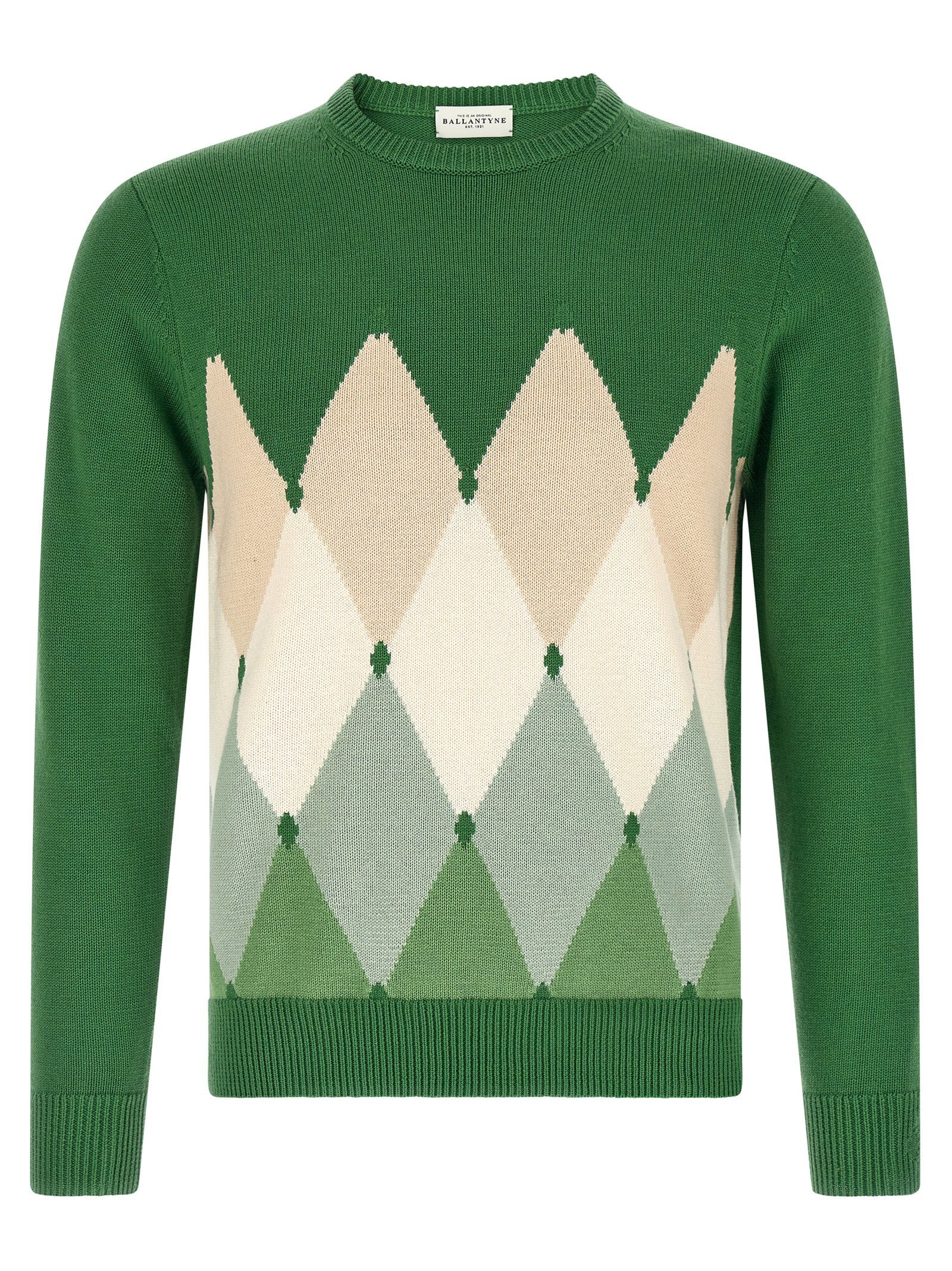 Ballantyne Argyle Sweater Groen Topwear Ballantyne