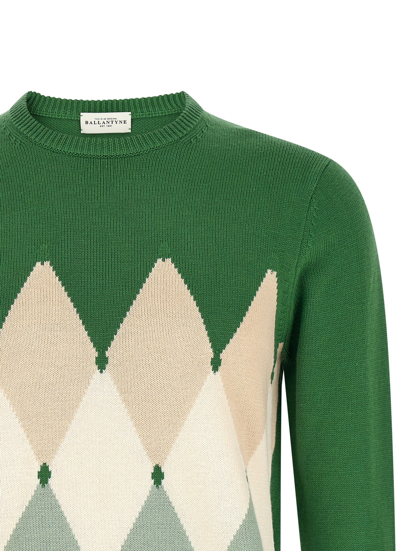 Ballantyne Argyle Sweater Groen-thumbmail-3