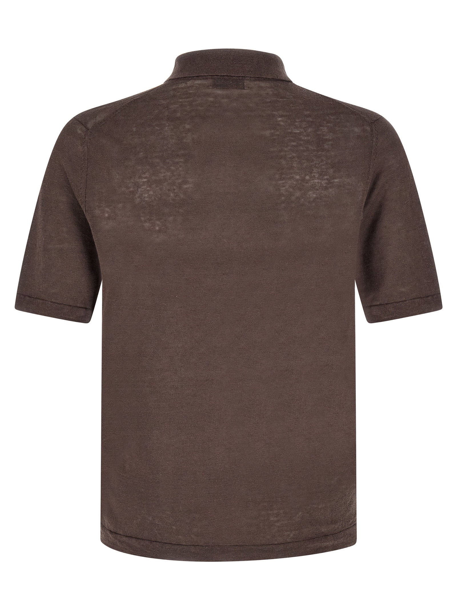 Ballantyne Argyle Linnen Katoenen Polo Bruin Shirts Ballantyne