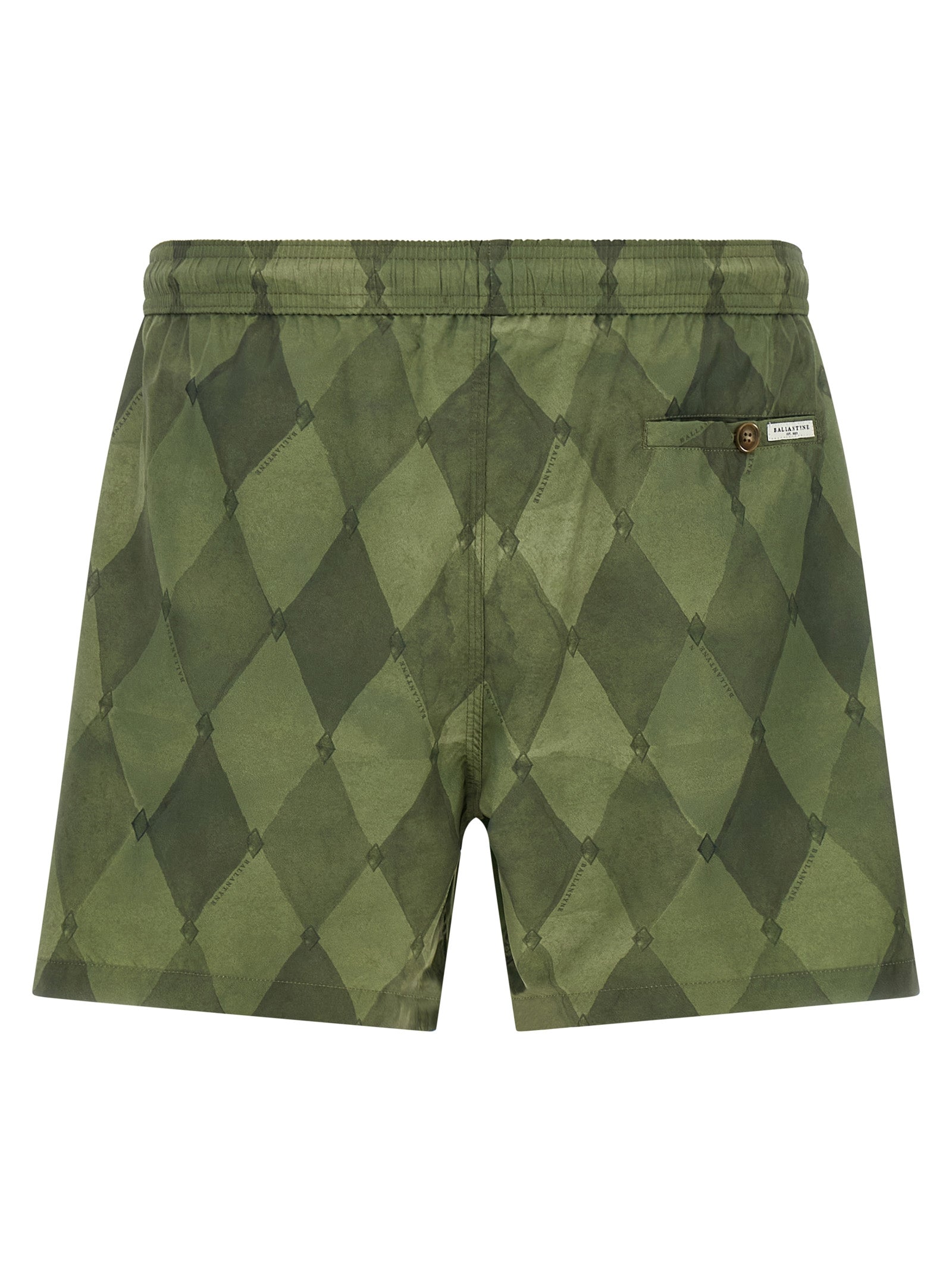 Ballantyne Diamond Print Technical Swim Shorts-2