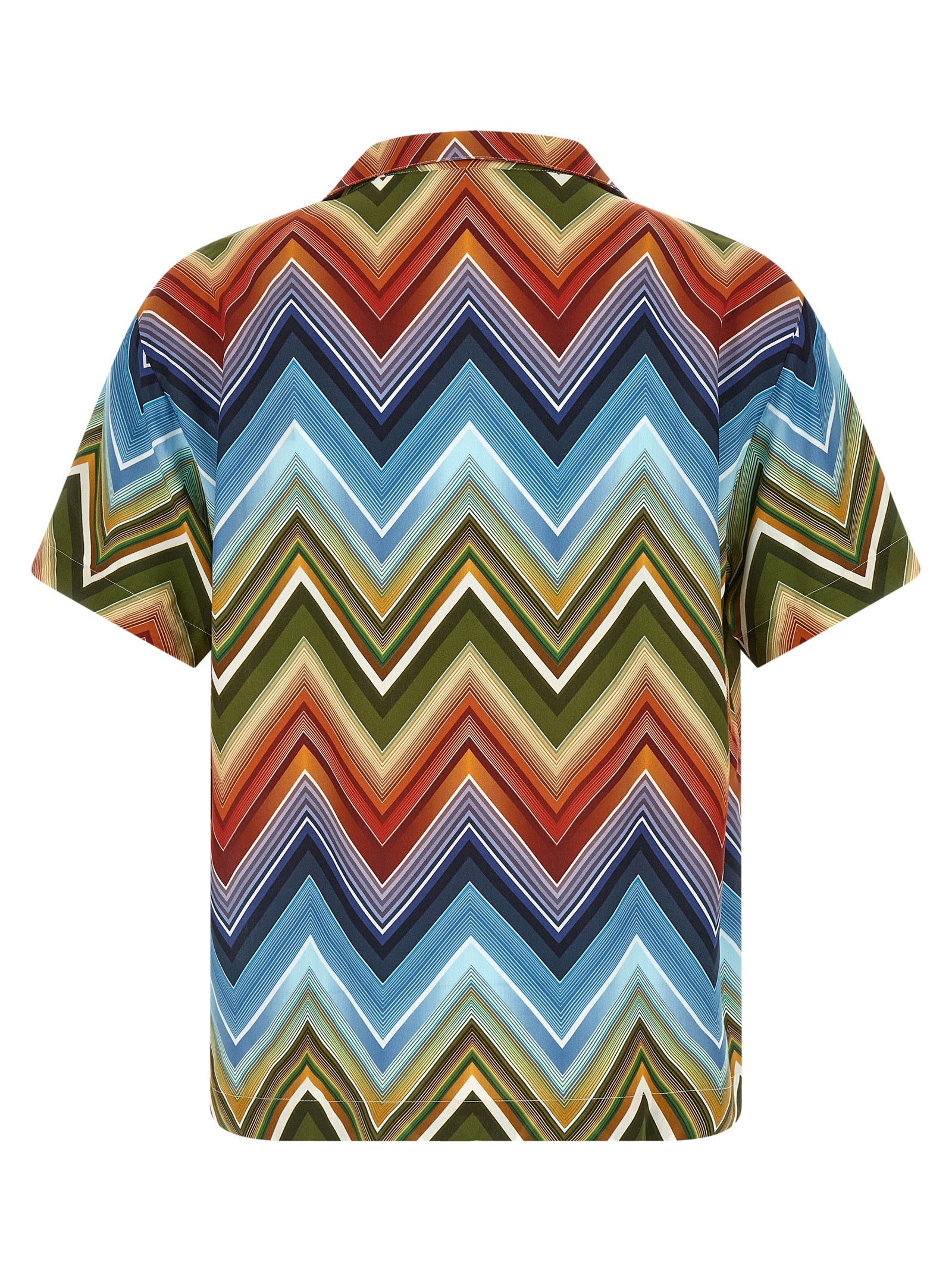 Missoni Viscose Bowling Shirt Macro Zigzag Multicolour-thumbmail-2