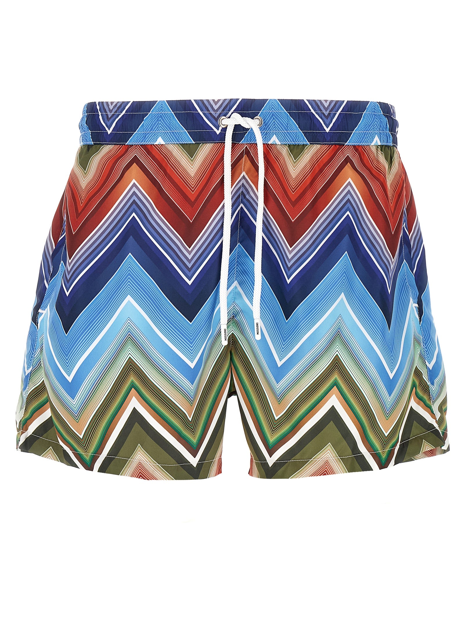 Missoni Swim Shorts with Macro Zigzag Print Multicolour