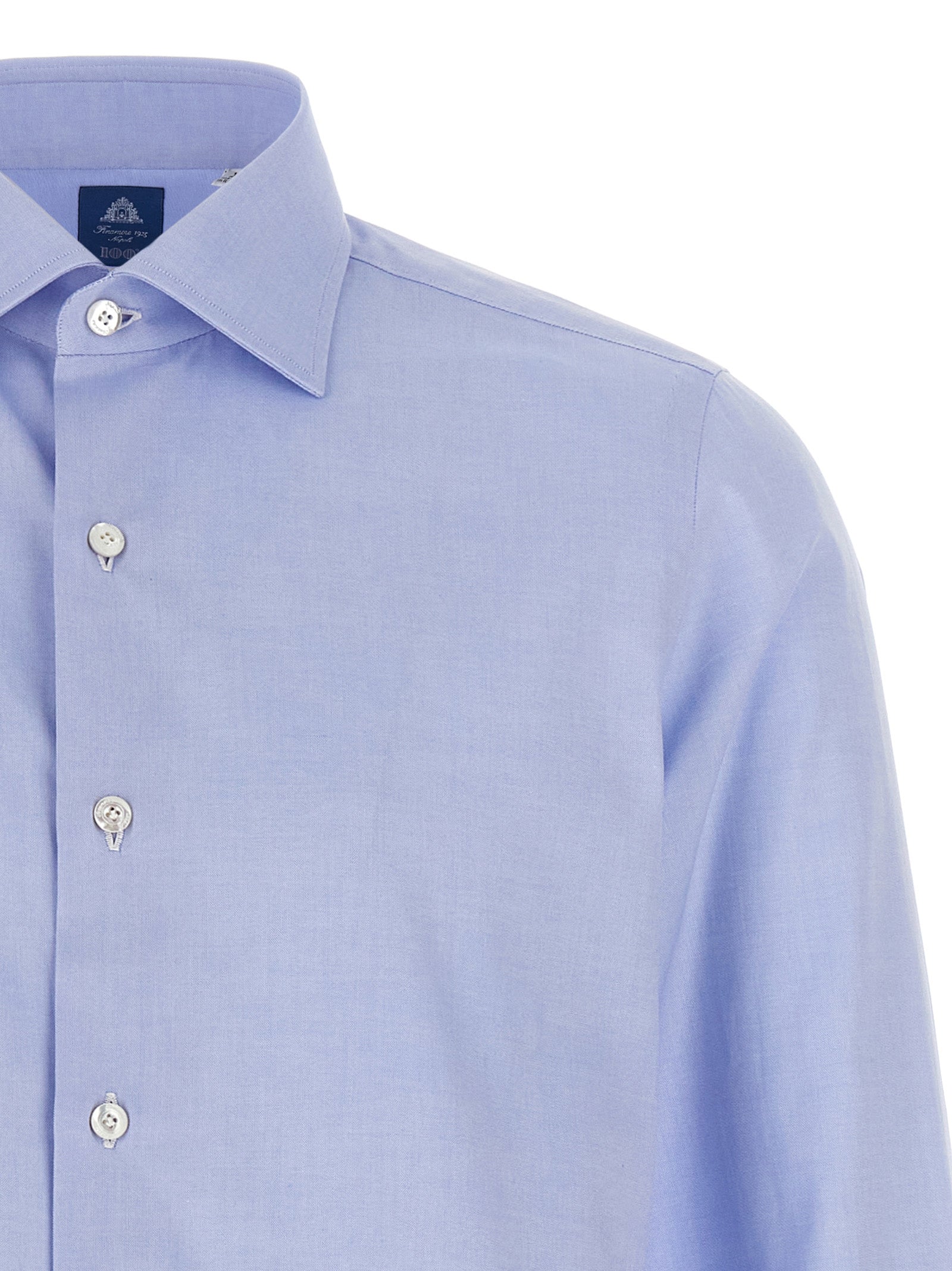Finamore 1925 Napoli Cotton Shirt Blue-thumbmail-3