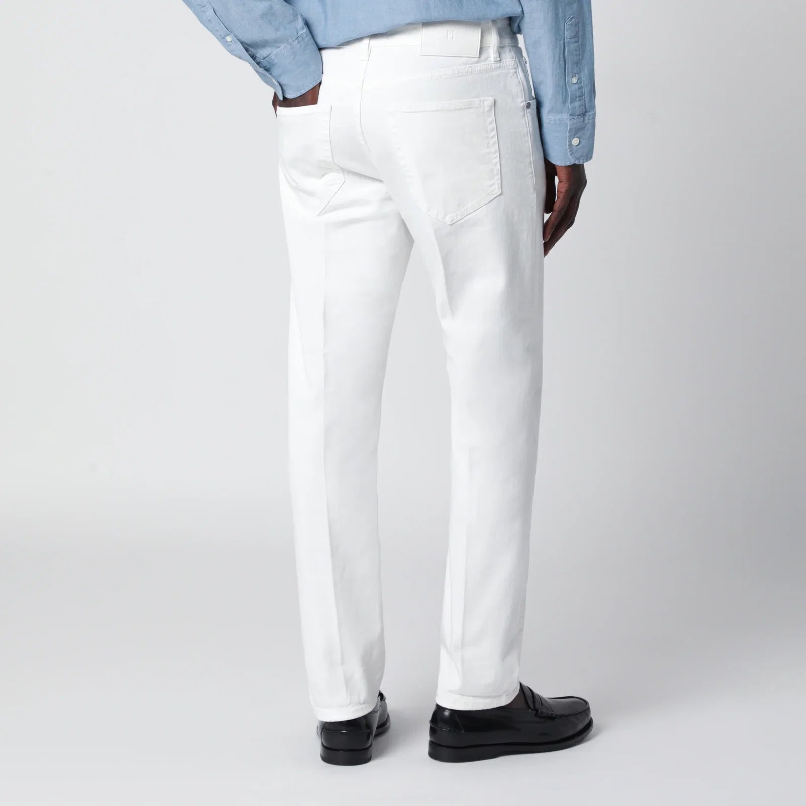 PT Torino Denim White Reggae Tapered Trousers Jeans PT Torino Denim