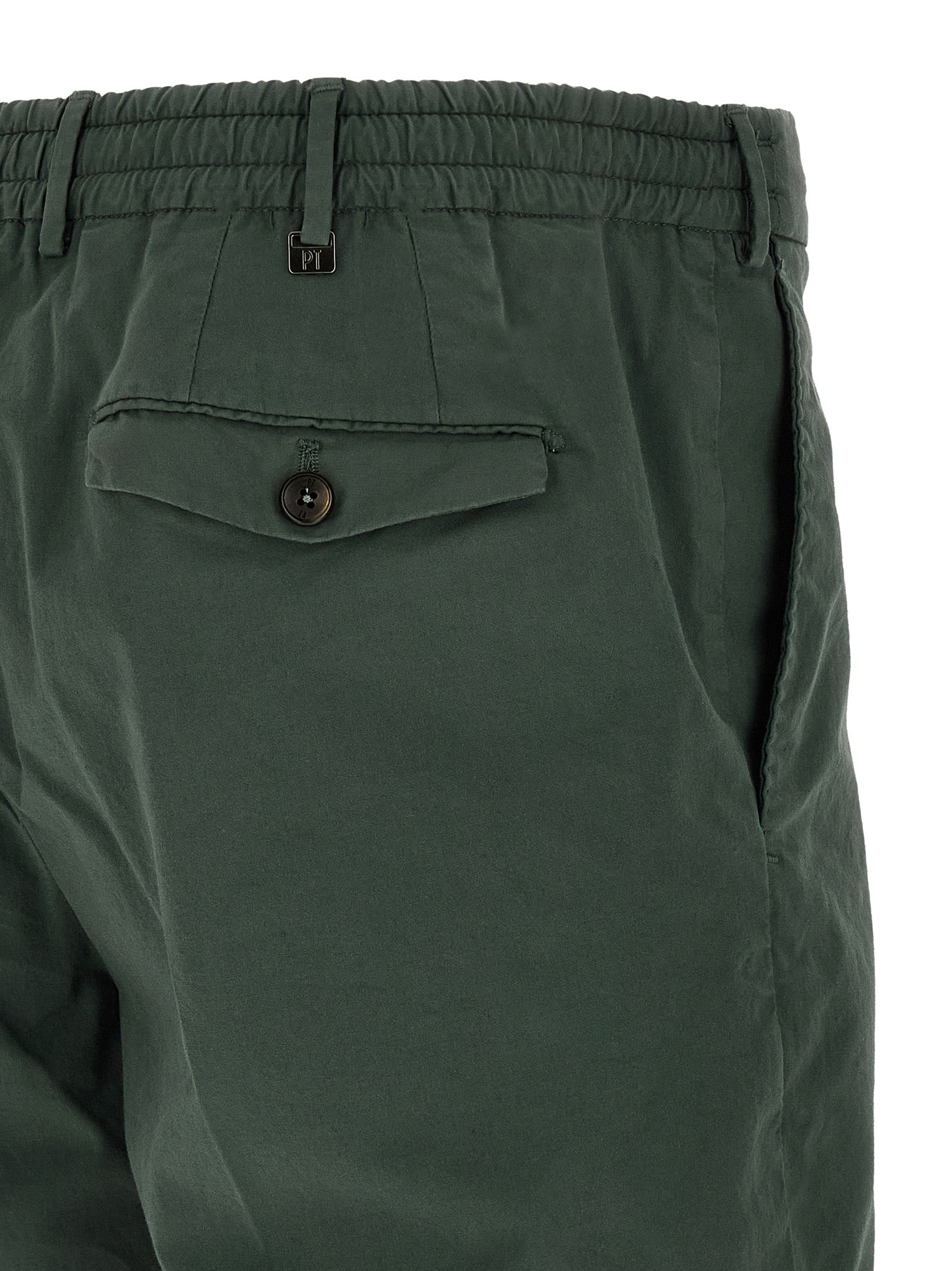 PT Torino Cotton Bermuda Shorts Green-4