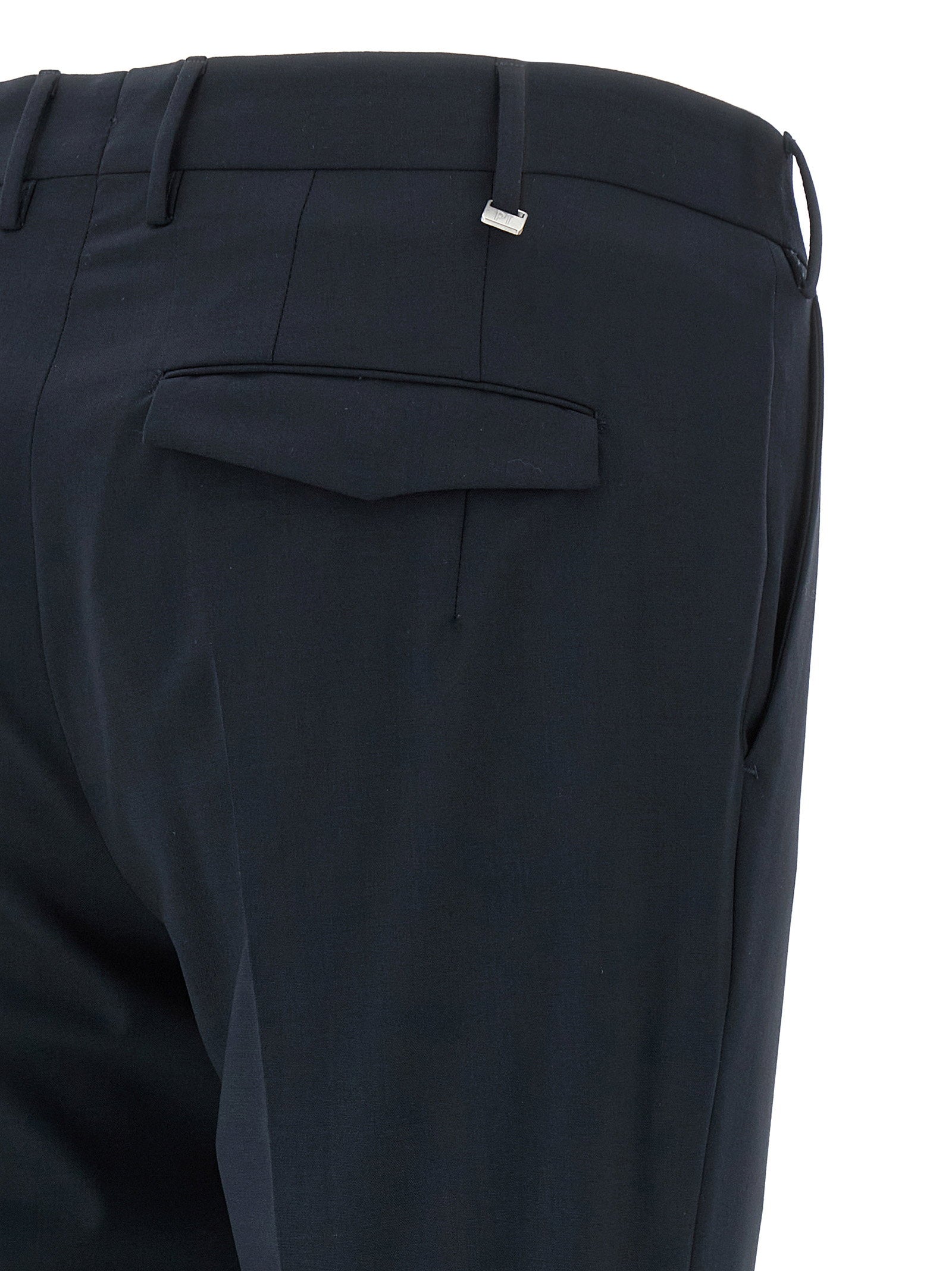 PT Torino Master Four-Season Wollen Pantalon Marineblauw-thumbmail-4
