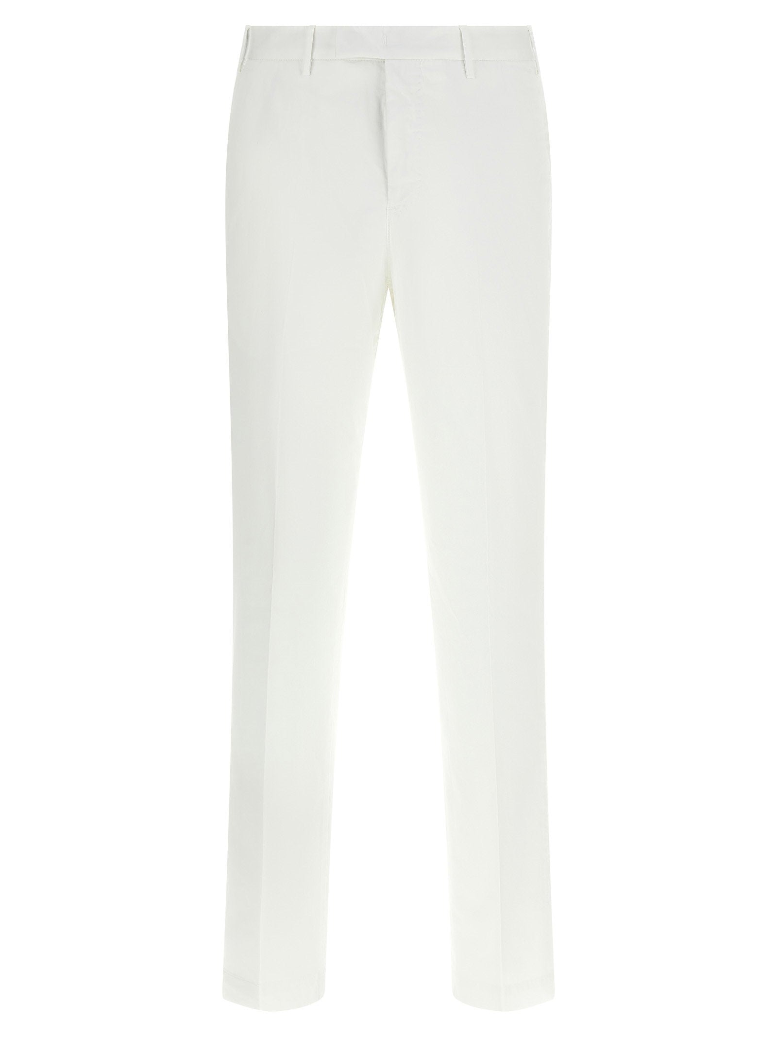 PT Torino Master Stretch Cotton Gabardine Pantalon in Wit-thumbmail-1