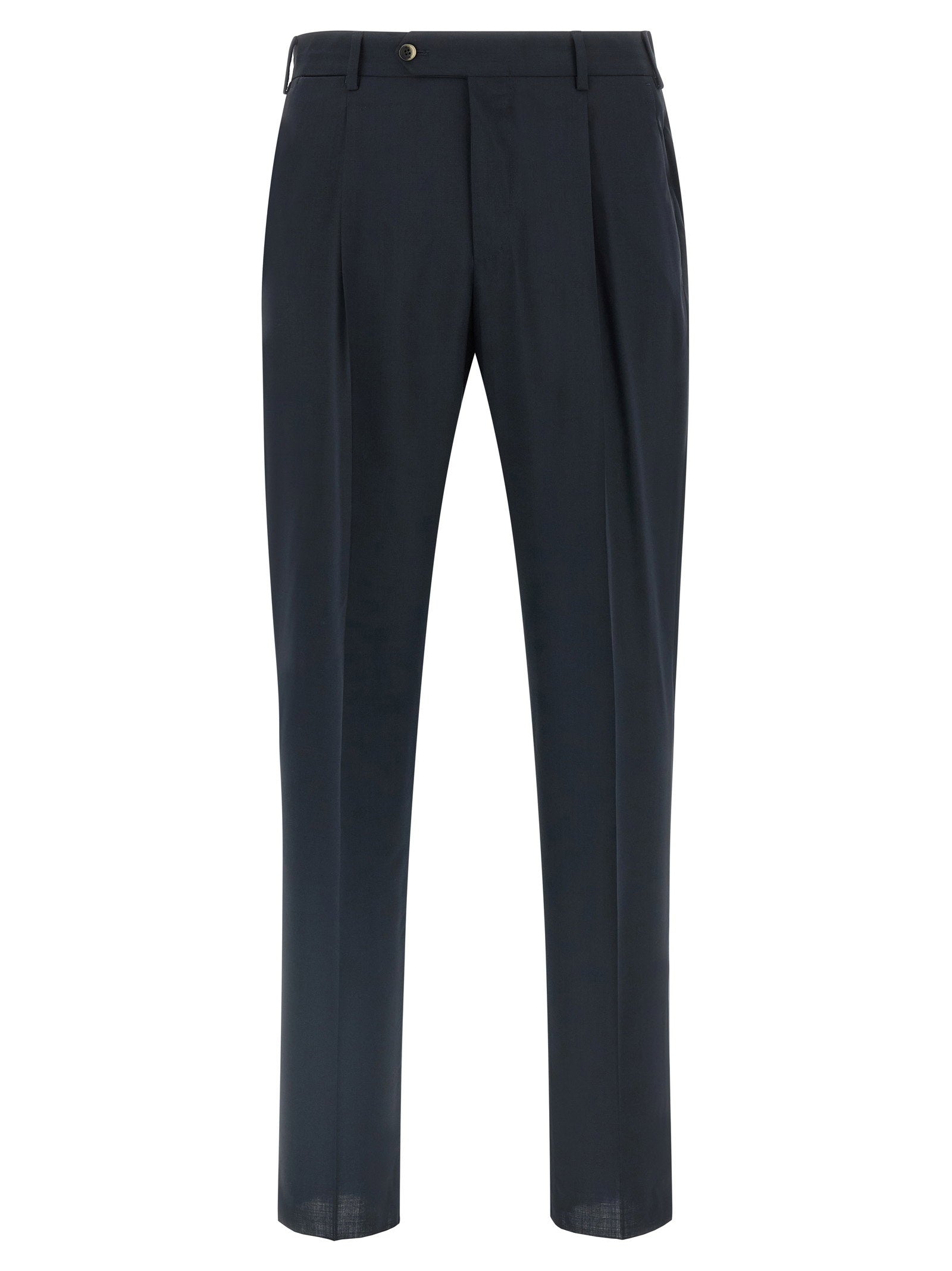 PT Torino Union Broek Super 130's Wol Blauw Trousers Pt Torino