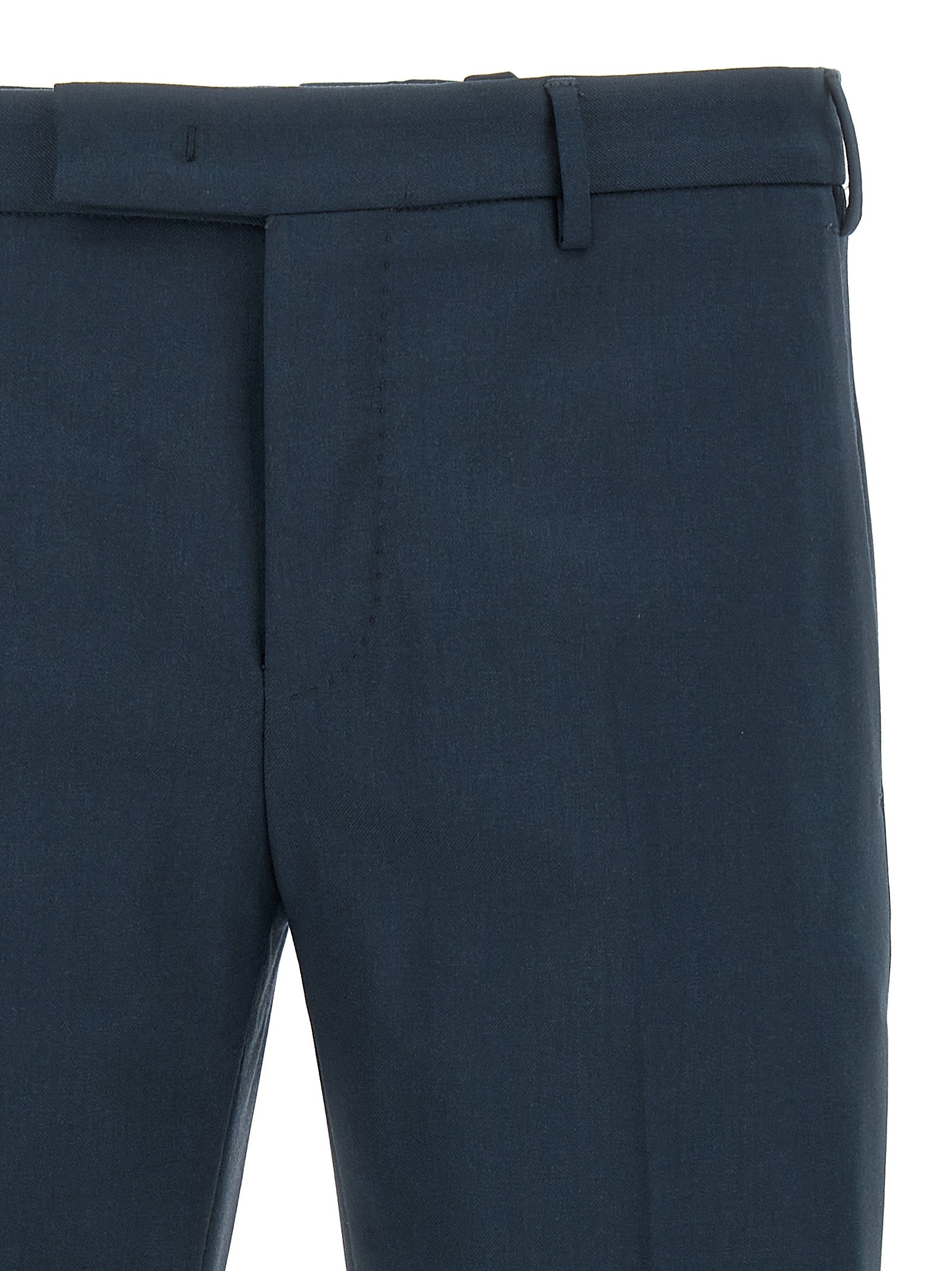 PT Torino Dieci Stretch Wool Trousers Navy-thumbmail-3