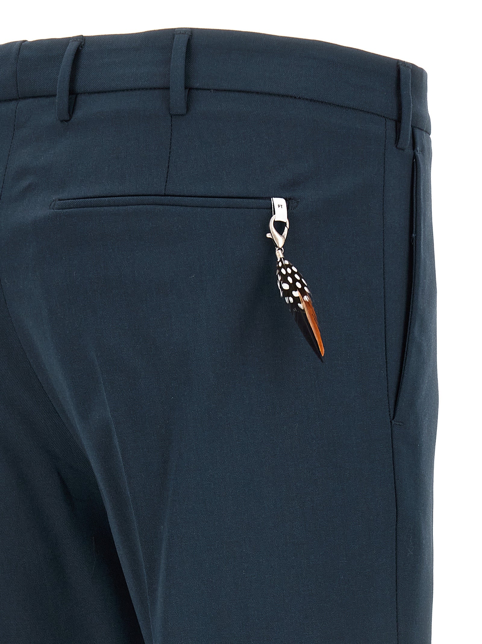 PT Torino Dieci Stretch Wool Trousers Navy-thumbmail-4