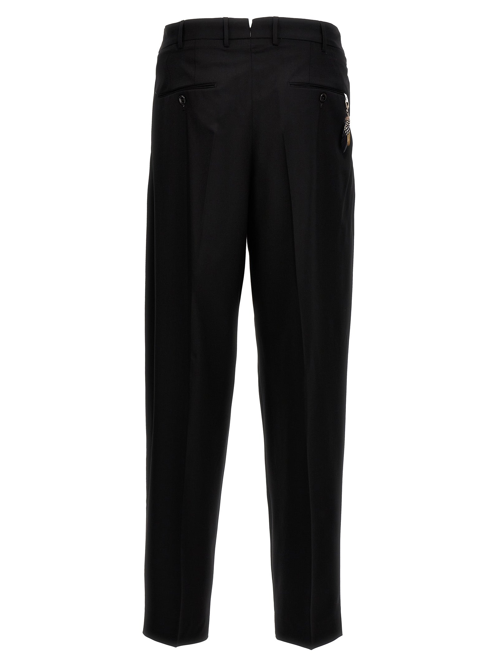 PT Torino Dodici Wool Trousers Black