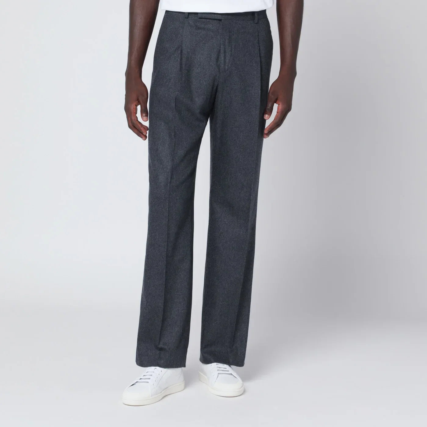 PT Torino Gray wool and cashmere trousers Trousers PT Torino
