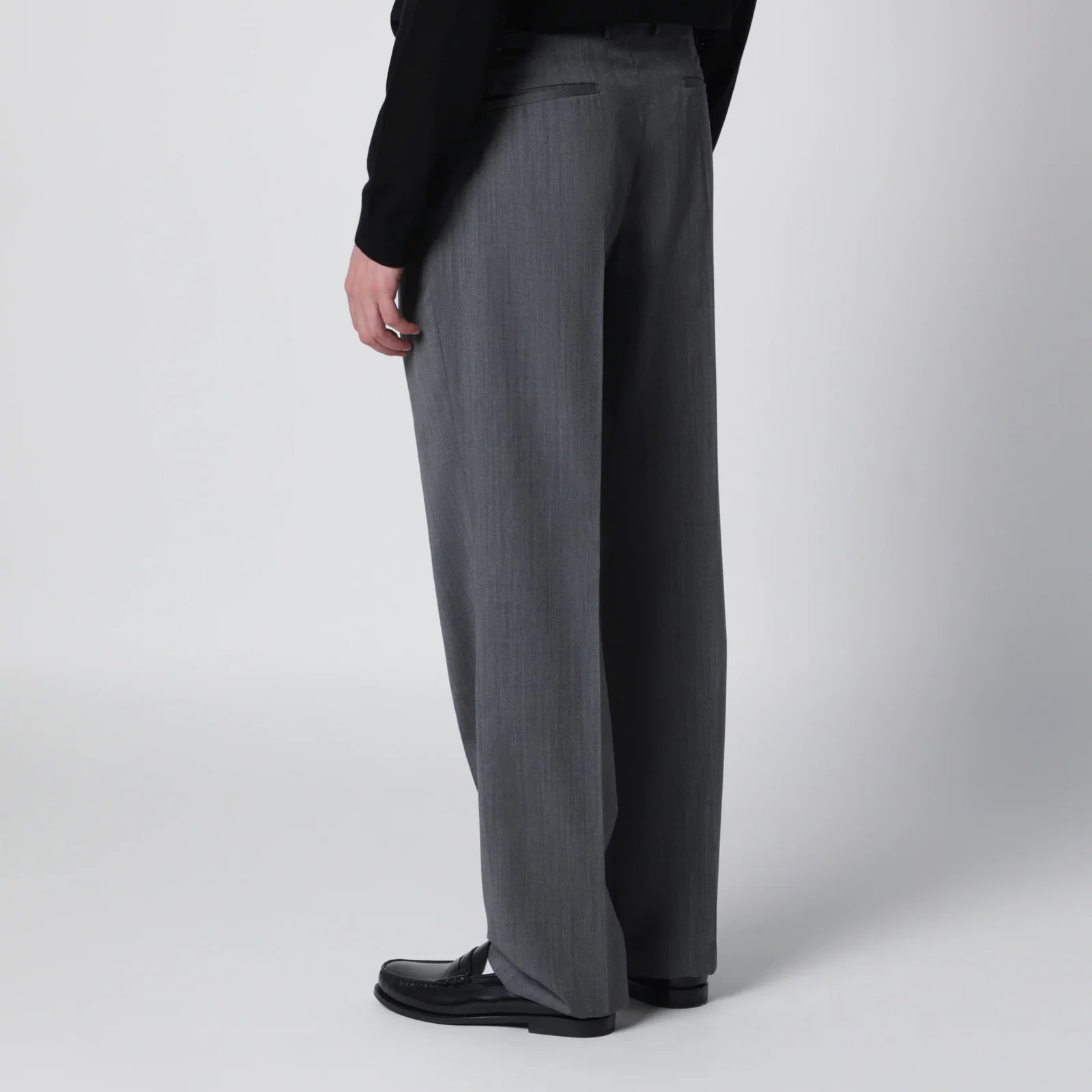 PT Torino Grey Pants in Virgin Wool Trousers PT Torino