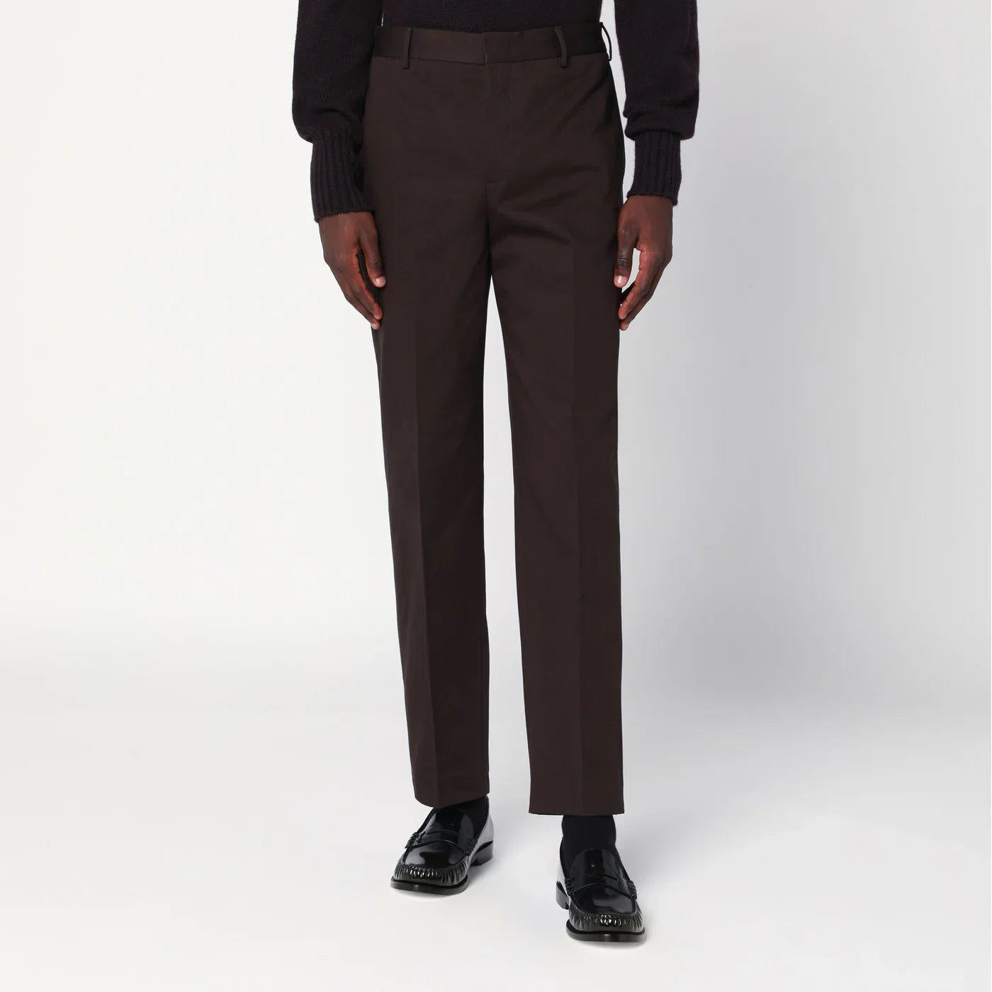 PT Torino Brown cotton trousers Trousers PT Torino
