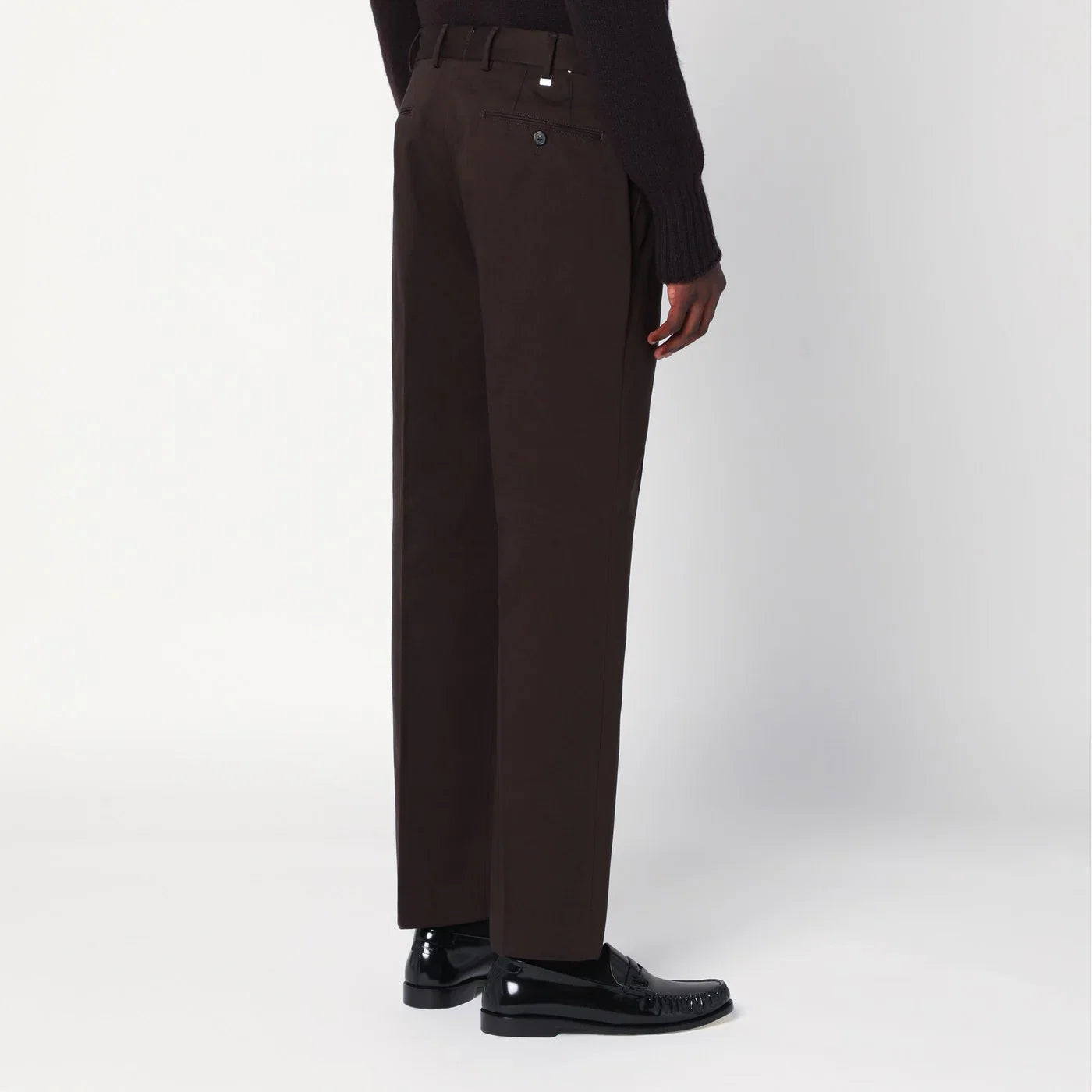 PT Torino Brown cotton trousers Trousers PT Torino