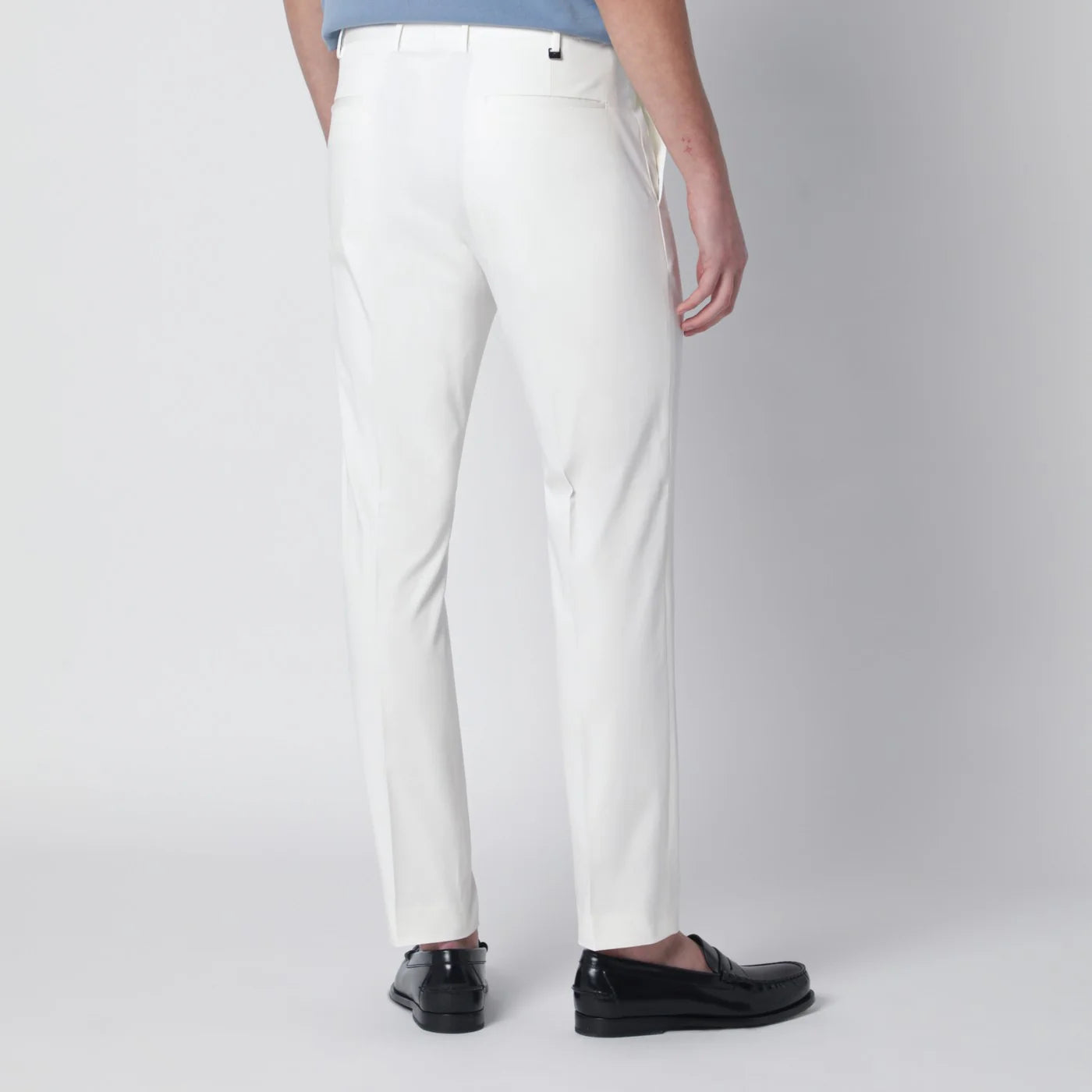 PT Torino White slim-fit cotton-blend trousers Trousers PT Torino