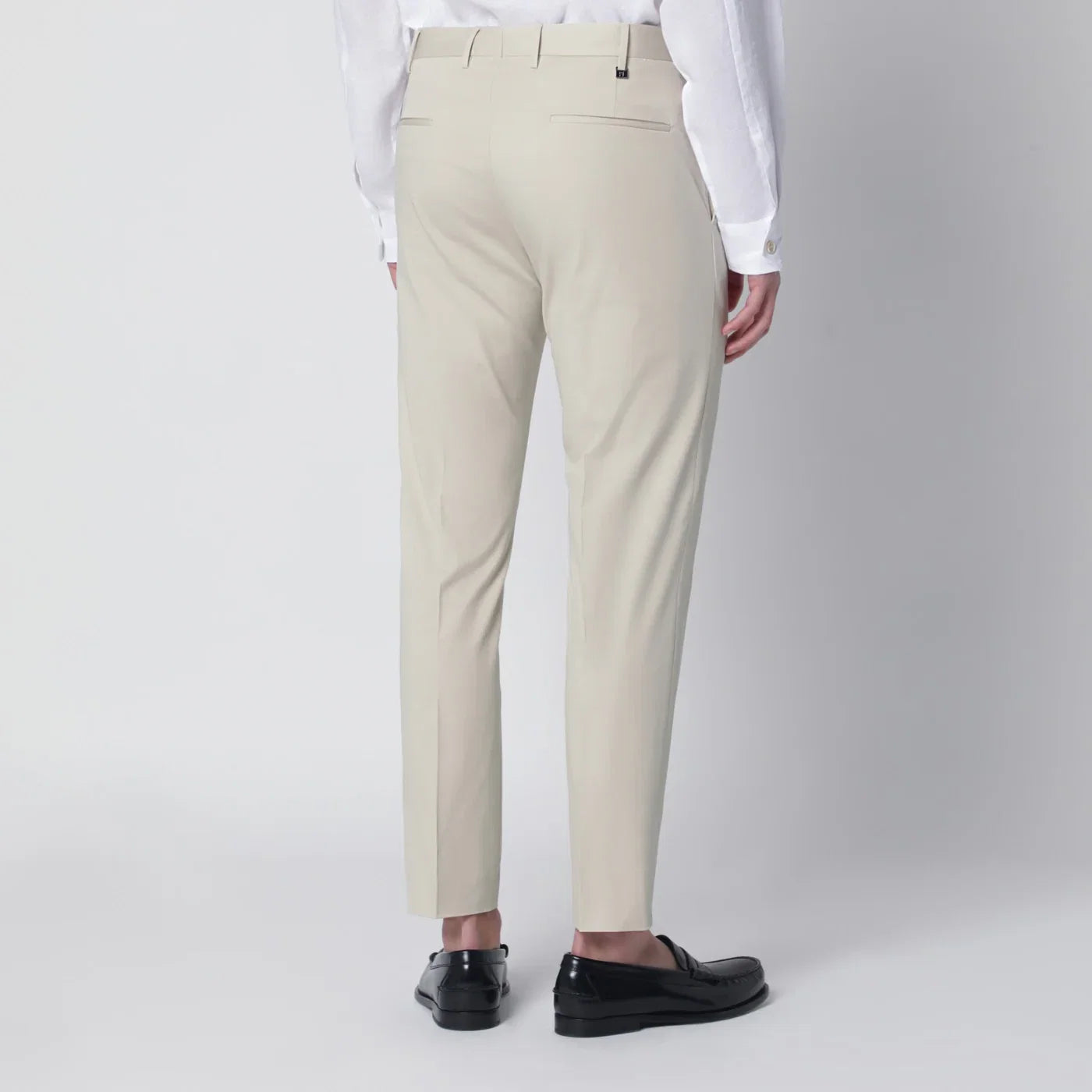 PT Torino Beige slim-fit cotton-blend trousers Trousers PT Torino