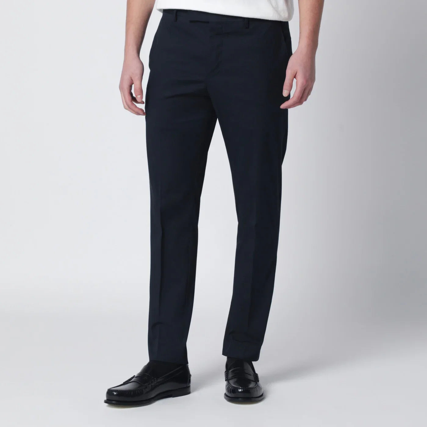 PT Torino Blue slim-fit cotton-blend trousers Trousers PT Torino