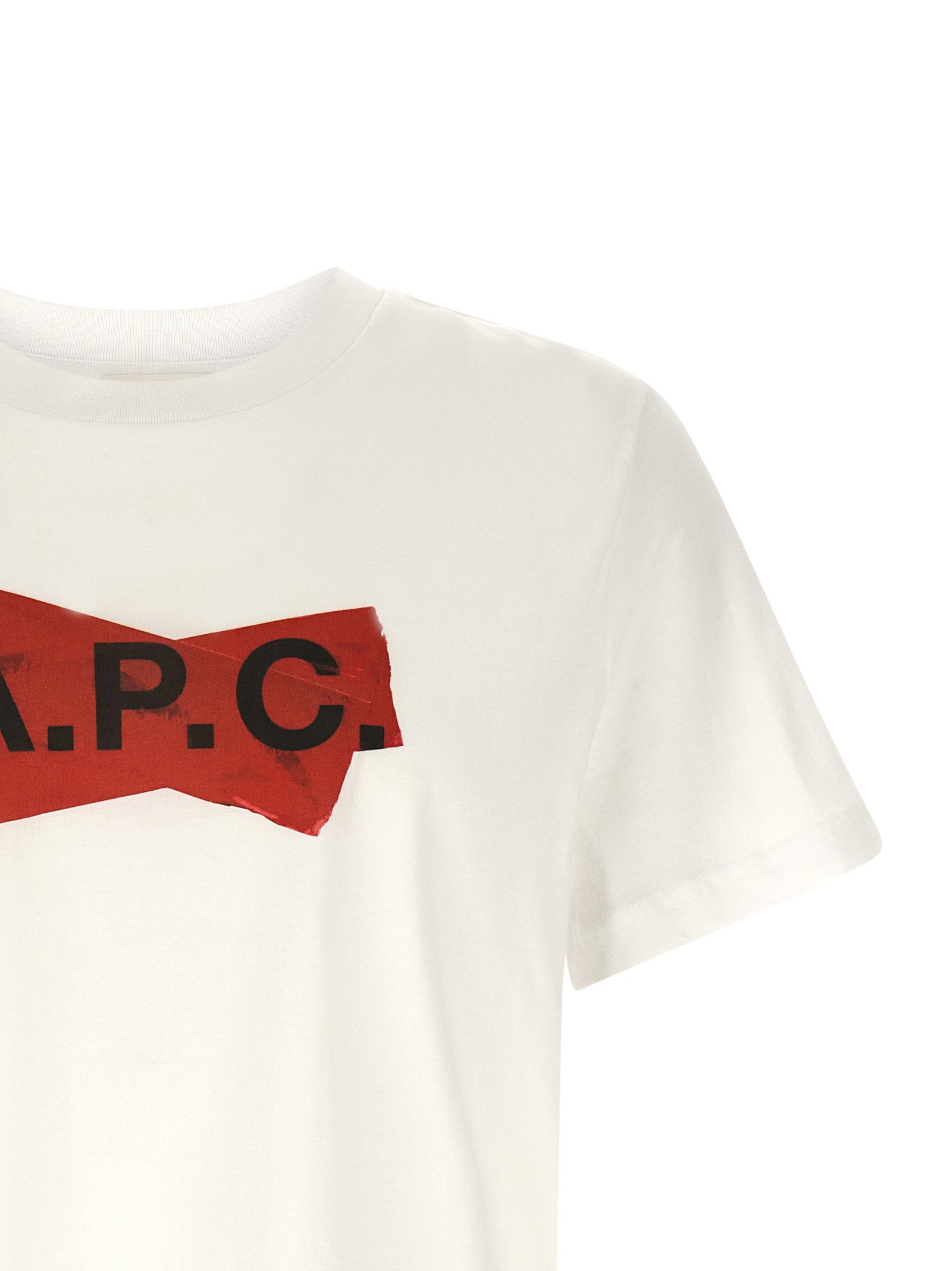 A.P.C. Scotch Rouge T-shirt wit detail borstlogo