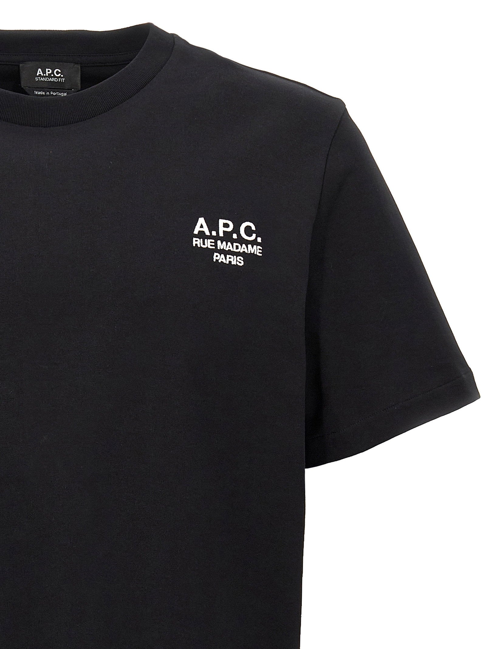 A.P.C. Standard Rue Madame Katoenen T-shirt Zwart-thumbmail-3