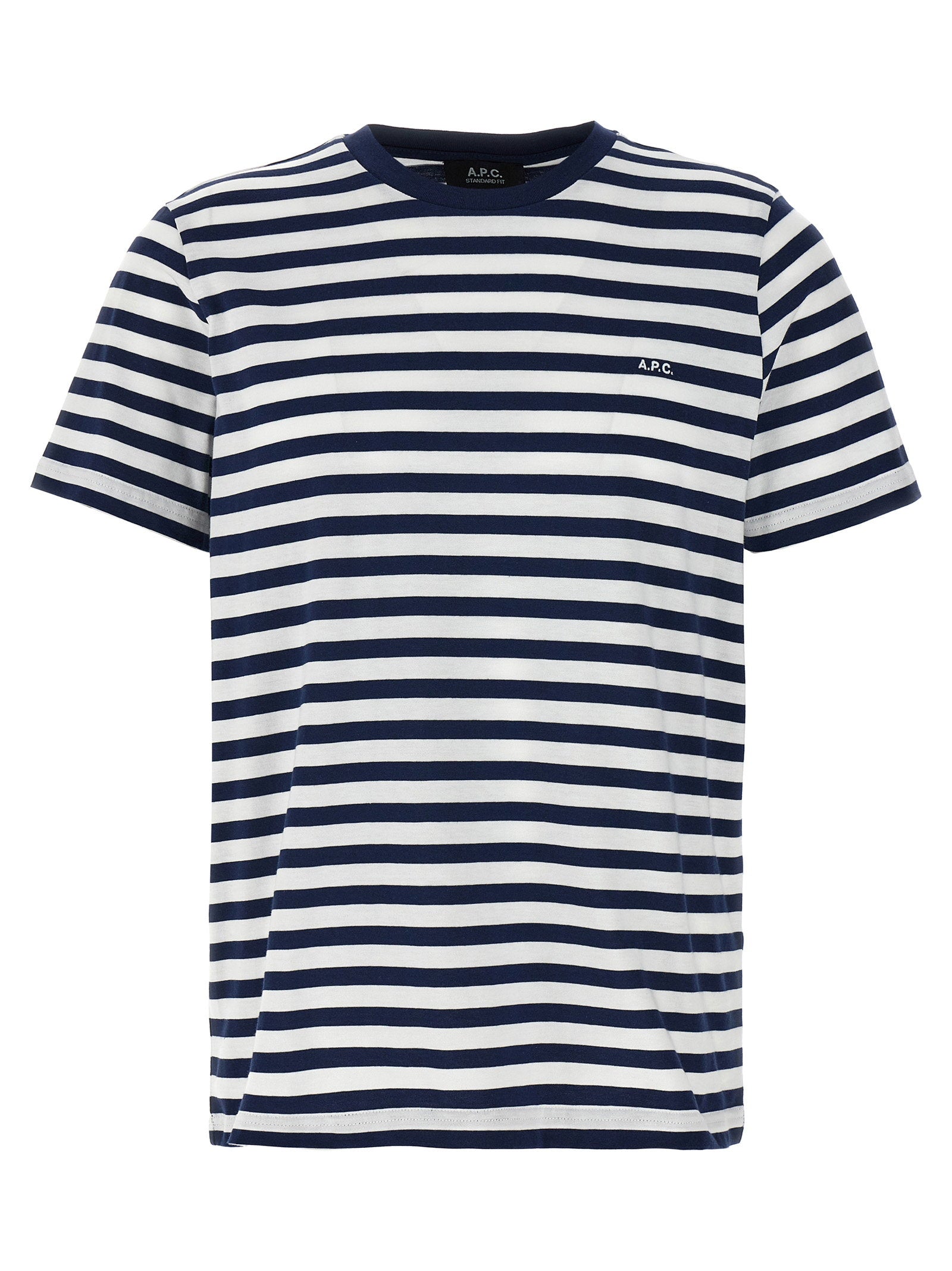 A.P.C. Emilien Gestreept T-shirt Marineblauw Topwear A.p.c.